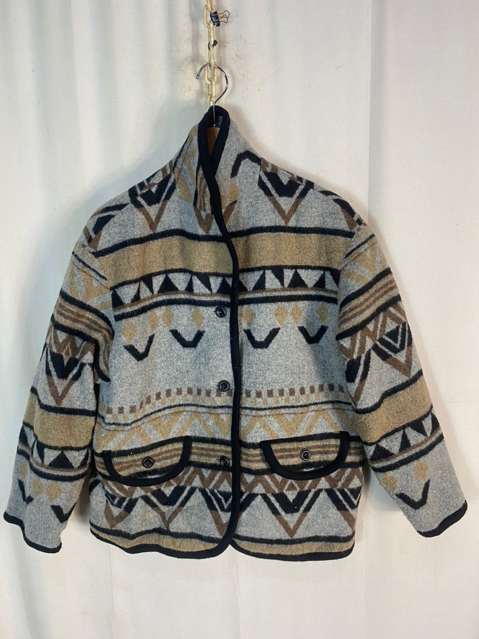 Funka latina multicolor native wool button up jacket