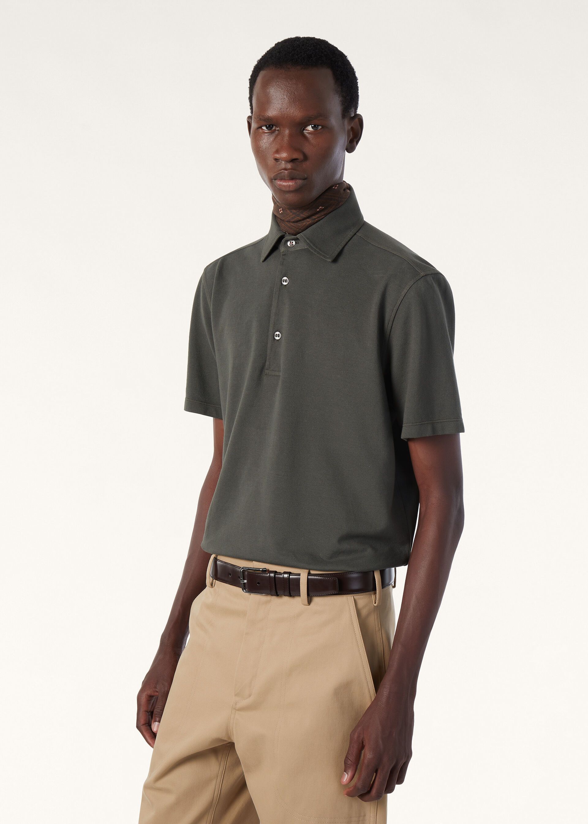 Loro Piana os11x0226 FAP9959 Brenna Polo Shirt in Clorofilla Size US L / EU 52-54 / 3 - 4 Thumbnail