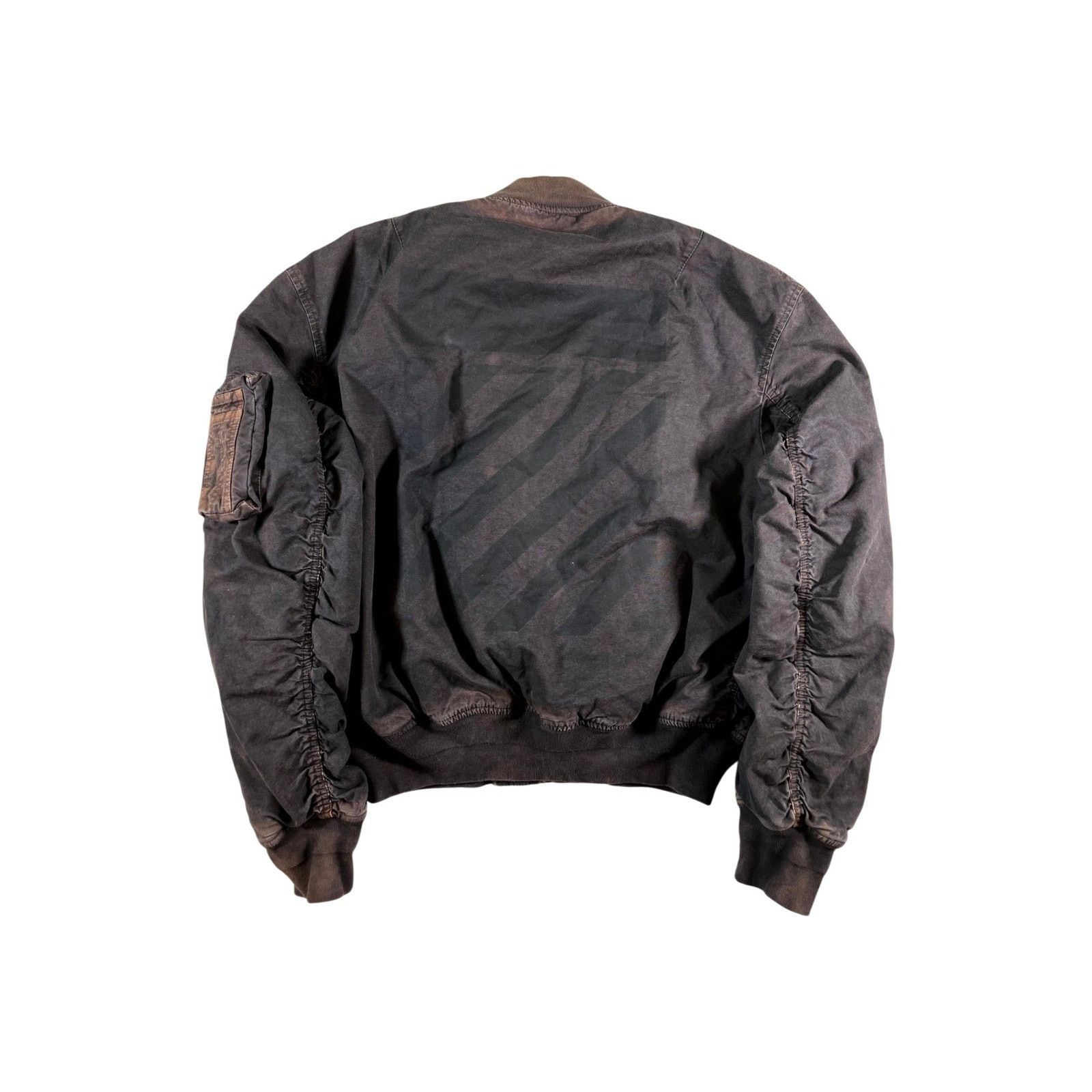 Off-White Off-White Classic Brown Rust Bomber Jacket Size US M / EU 48-50 / 2 - 2 Thumbnail