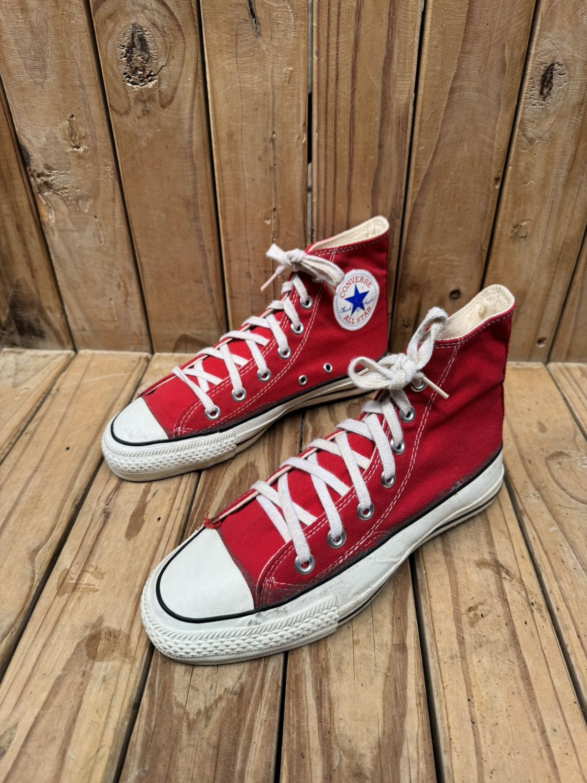 Converse VTG converse all star Hi Top canvas sneakers made in USA Size US 5 / EU 37 - 17 Thumbnail