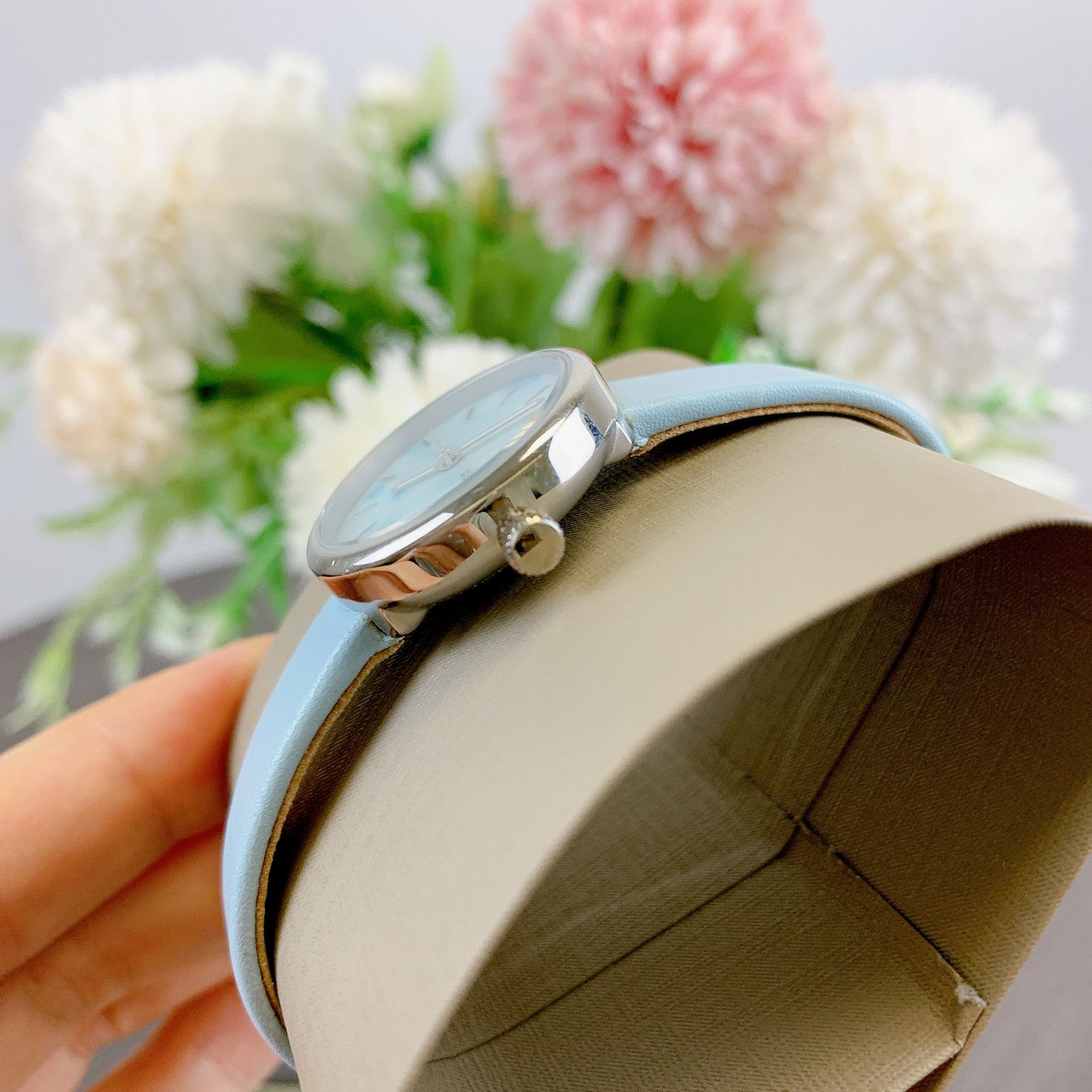 Fossil Fossil BQ3493 Tillie Mini Three-hand Aqua Leather Watch Size ONE SIZE - 6 Thumbnail