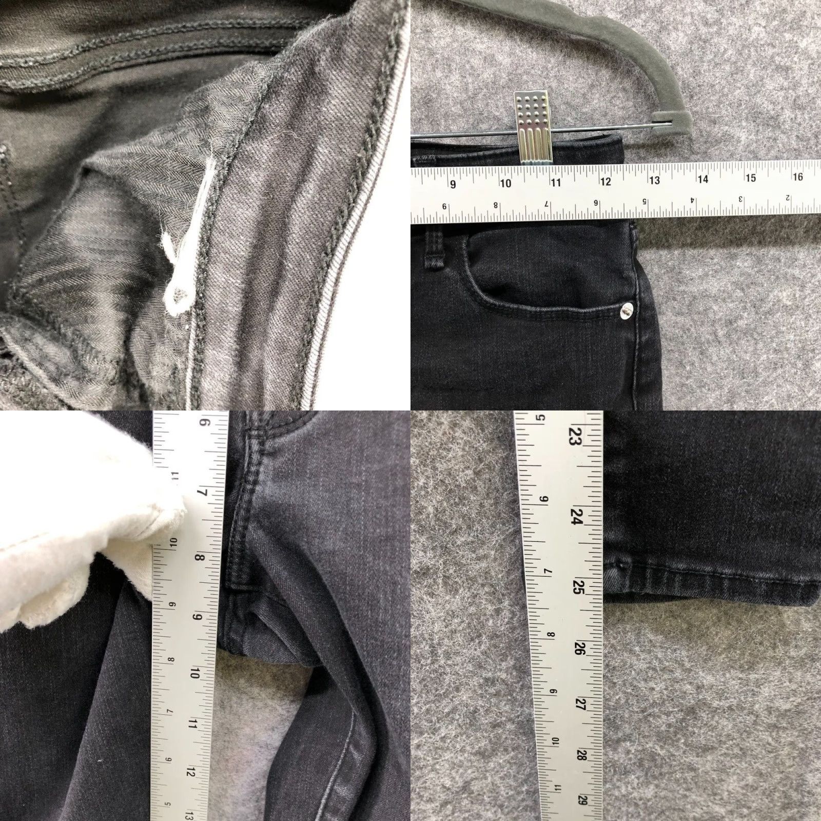Abercrombie & Fitch Abercrombie & Fitch The Super Skinny Mid Rise Jeans Womens 2P 26 Black Denim Cotton Blend Zip Button Stretch Petite Short / 2S Small? Size 26" / US 2 / IT 38 - 8 Thumbnail
