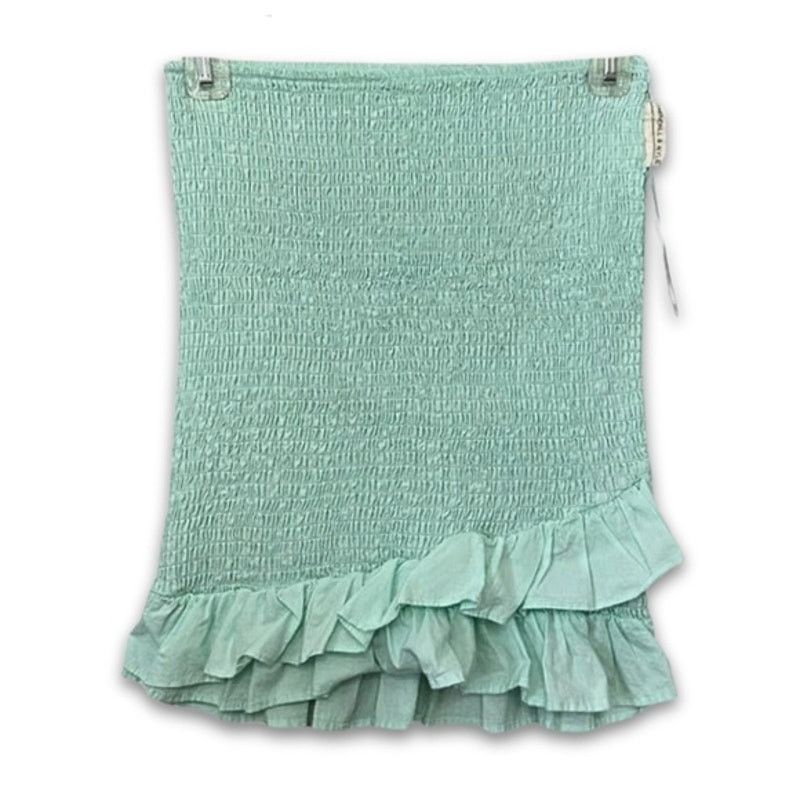 Other Kendall & Kylie Mini Skirt Smocked Ruffles Green Women's S Size 27" / US 4 / IT 40 - 1 Thumbnail