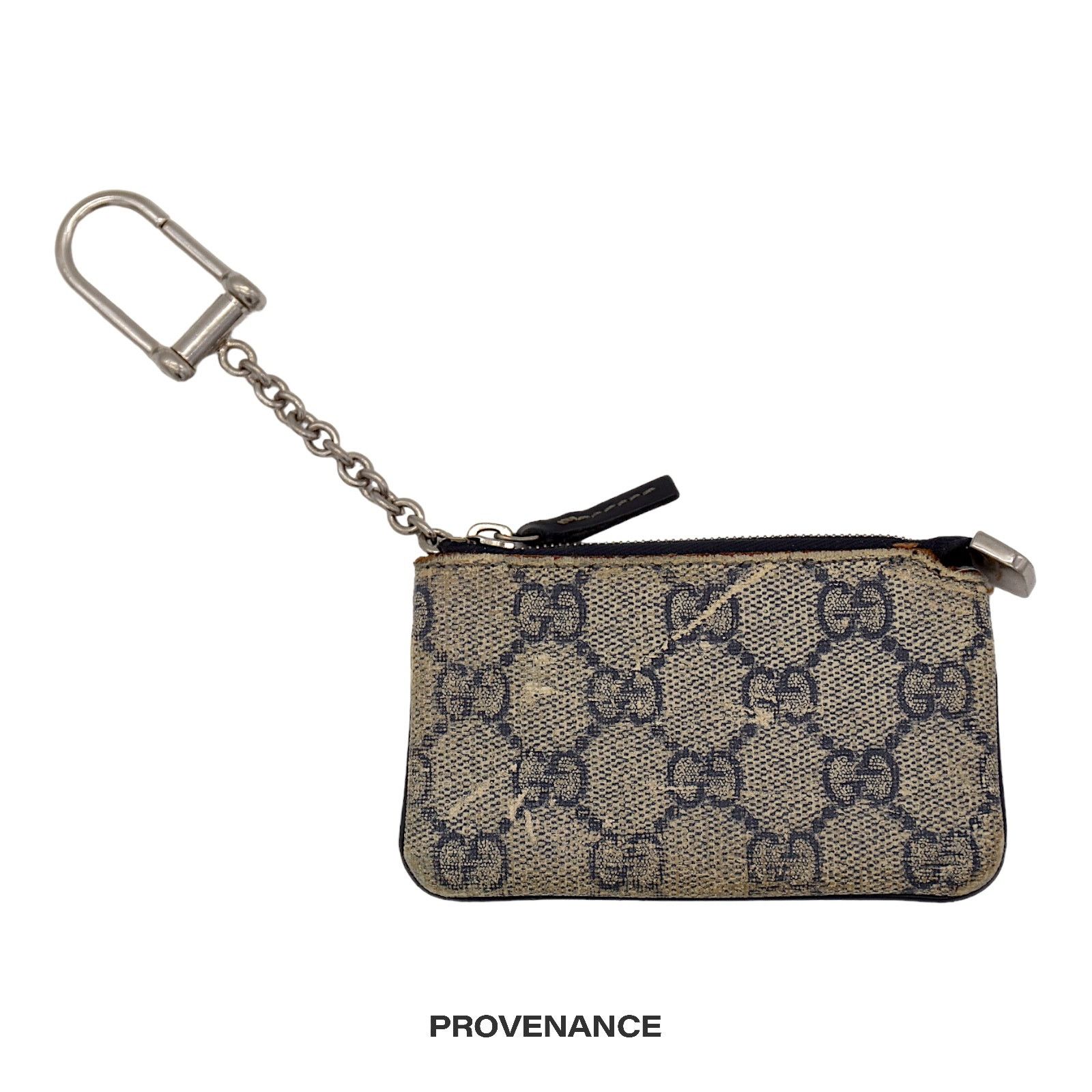 Gucci 🔴 Gucci Key Pouch Cles - GG Supreme Navy Size ONE SIZE - 1 Thumbnail