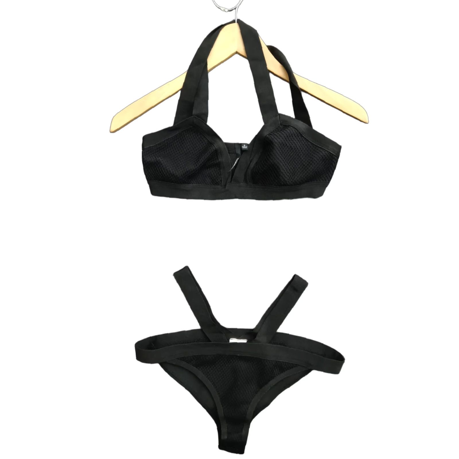 Vintage Codigo 2 Piece Strappy Cheeky Black Bikini Swimsuit Size S Size ONE SIZE - 1 Thumbnail