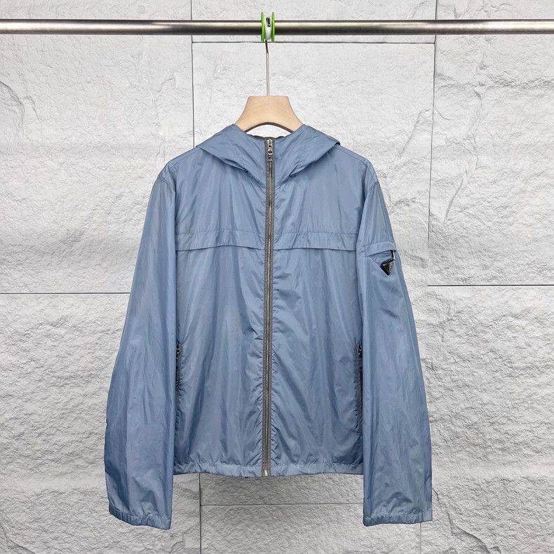 Prada Prada Blue Sleeve Badge Windproof Jacket Size US M / EU 48-50 / 2 - 1 Thumbnail