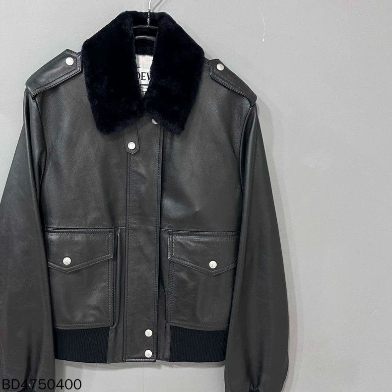 Loewe LOEWE Black lamb fur collar coat Size XS / US 0-2 / IT 36-38 - 2 Thumbnail