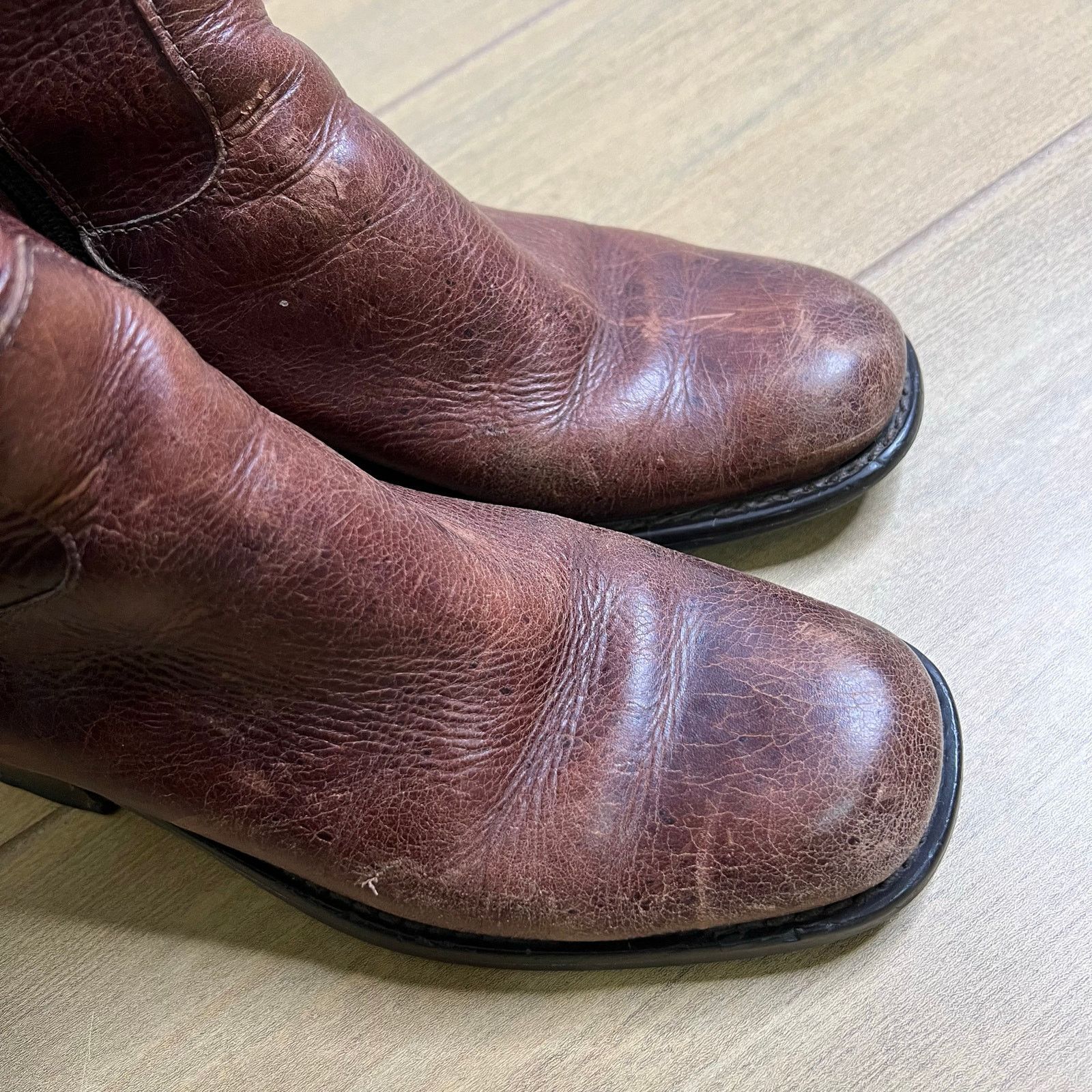 Vintage Vintage Super Leather Riding Boots Knee High Buckle Zip 7.5 Size US 7.5 / IT 37.5 - 2 Thumbnail