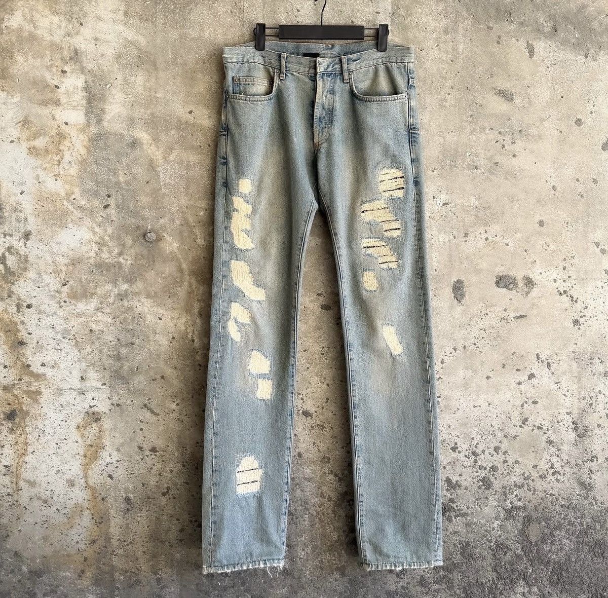 Dior Dior Homme SS06 Runway Hedi Slimane Era Crash Repair Denim Size US 33 - 1 Thumbnail