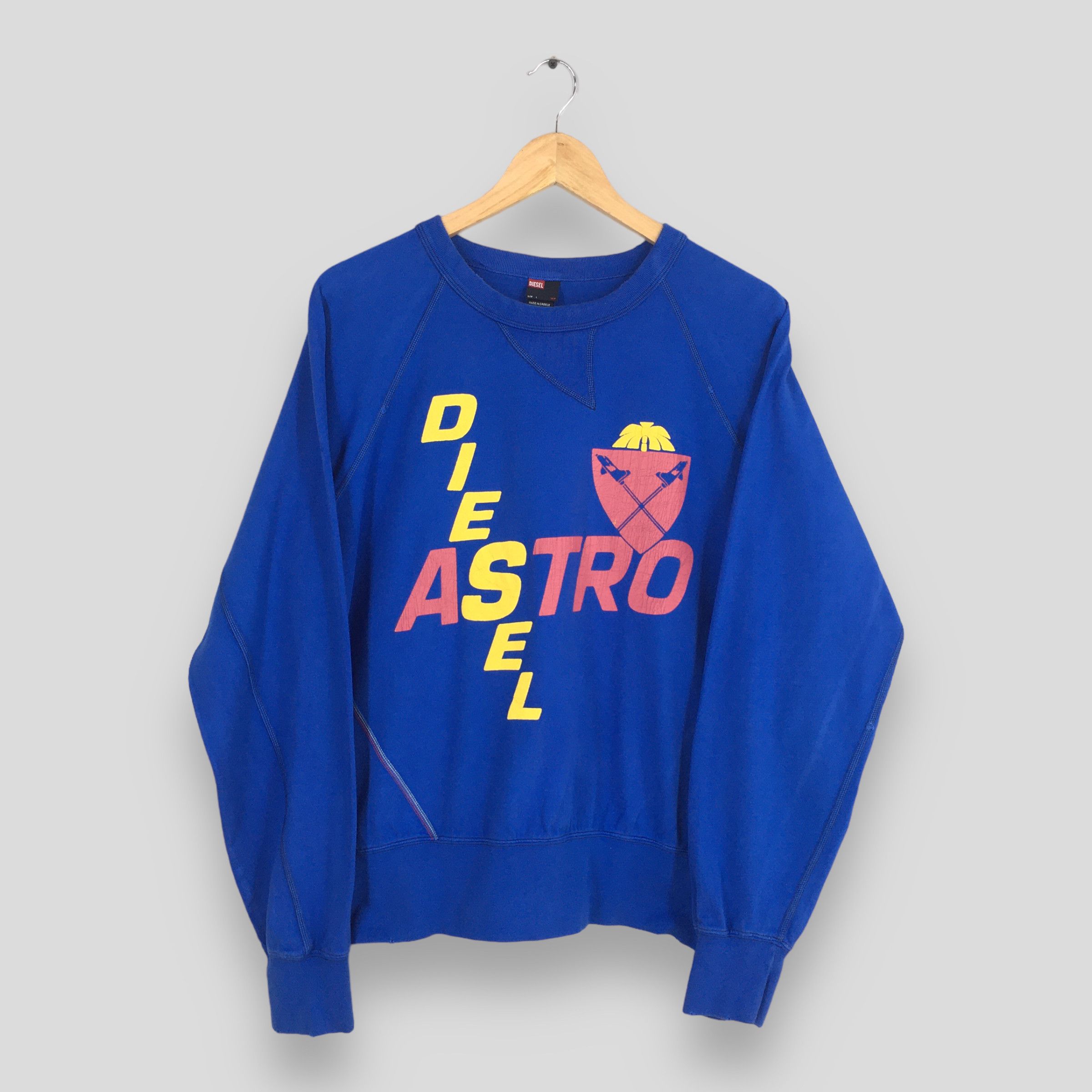 Diesel Vintage Diesel Astro Printed Blue Sweatshirt Large Size US L / EU 52-54 / 3 - 1 Thumbnail