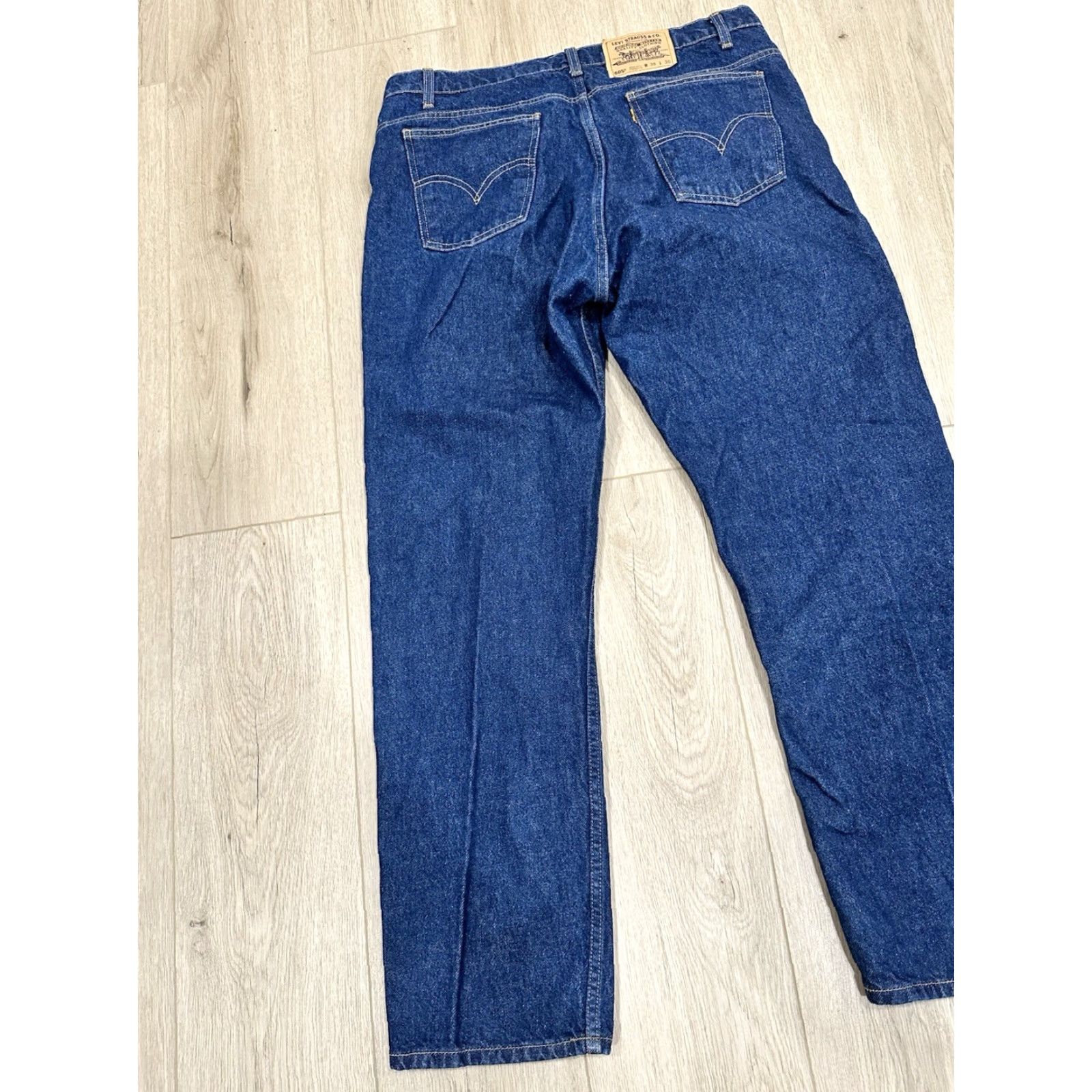 Levi's VINTAGE Levi's 505 Jeans Mens 36x30 Regular Blue Denim 1995 Straight Distressed? No — Grunge Rock Logo Orange Tab 5-Pocket Denim Cotton Regular Size US 36 / EU 52 - 3 Thumbnail