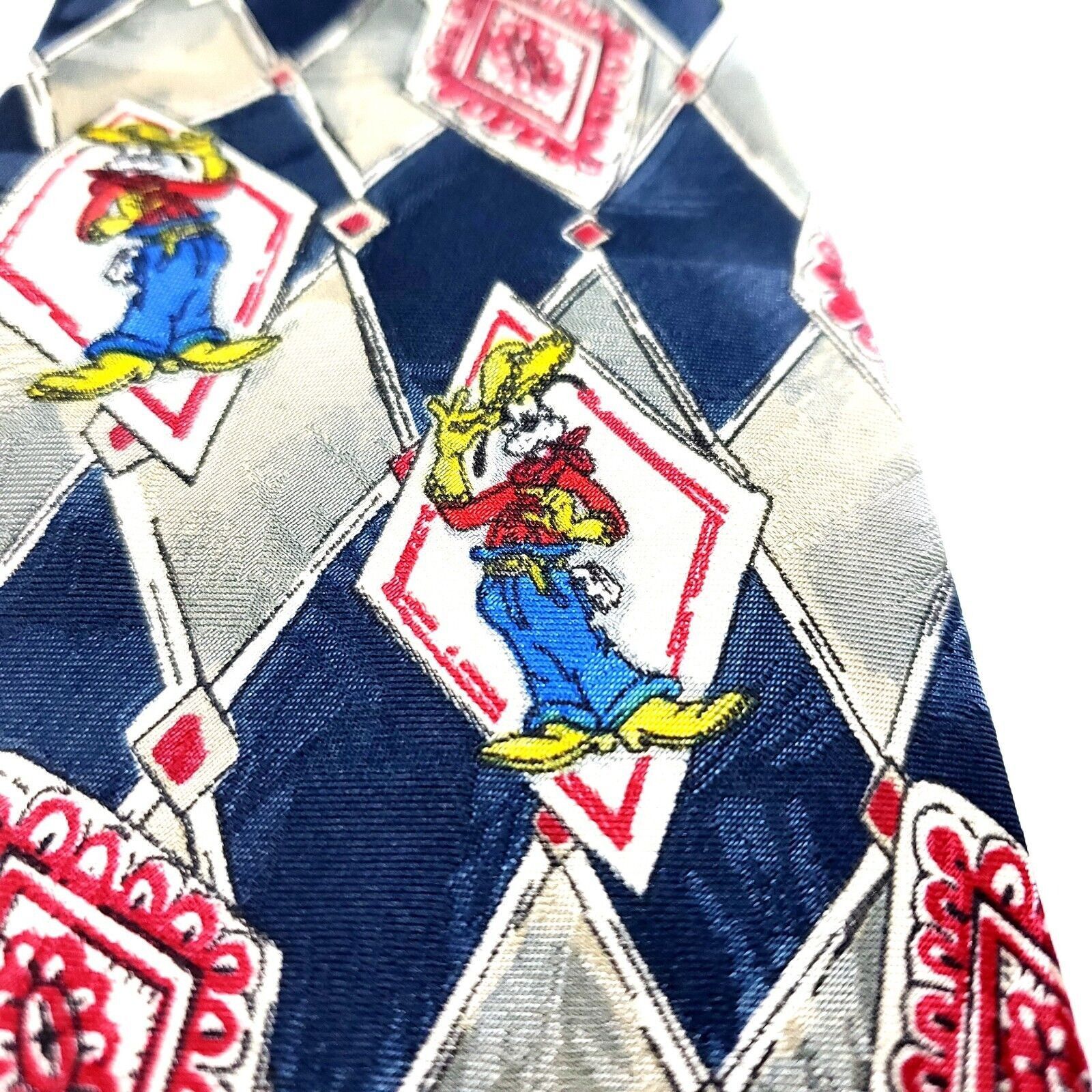 Mickey Unlimited Mickey Unlimited Multi Colored Goofy Polyester Tie Woven Geo Size ONE SIZE - 3 Thumbnail