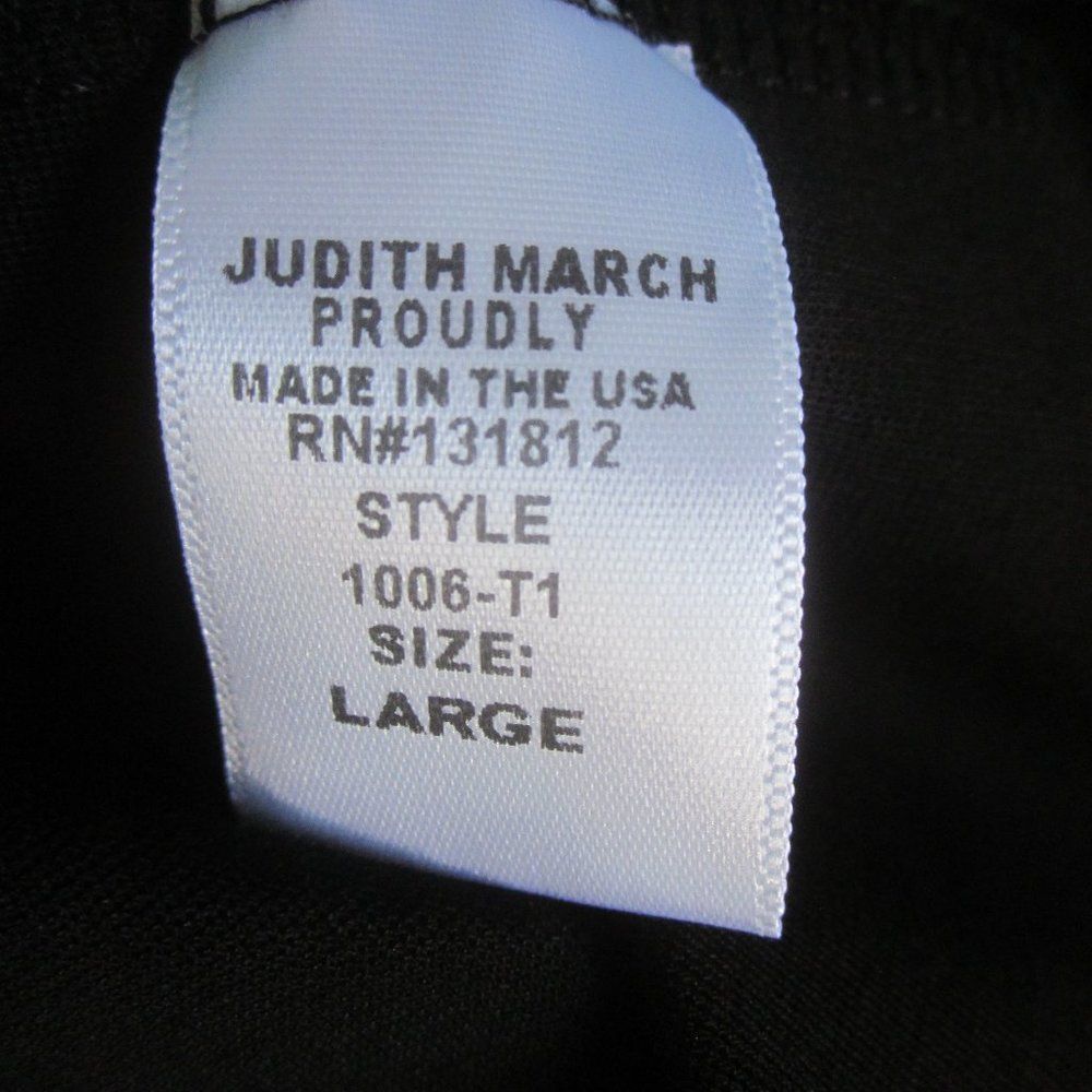 Judith Leiber Judith March Black Tunic Top Womens Size L Accent Sleeve Animal Print & Leather Size L / US 10 / IT 46 - 7 Thumbnail