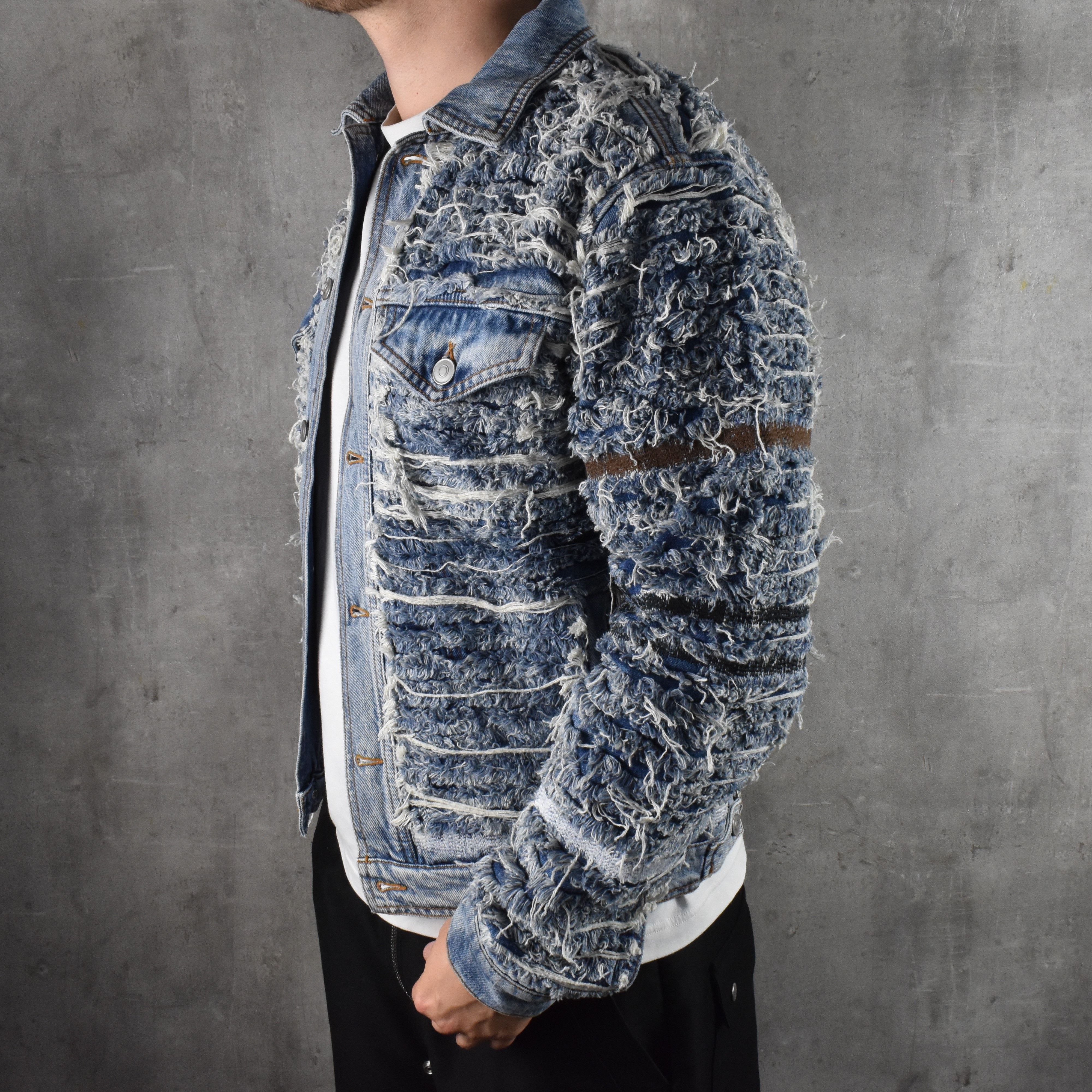 1017 ALYX 9SM × Blackmeans 1017 ALYX 9SM BLACKMEANS Shredded Denim Distressed Jacket Size US S / EU 44-46 / 1 - 3 Thumbnail