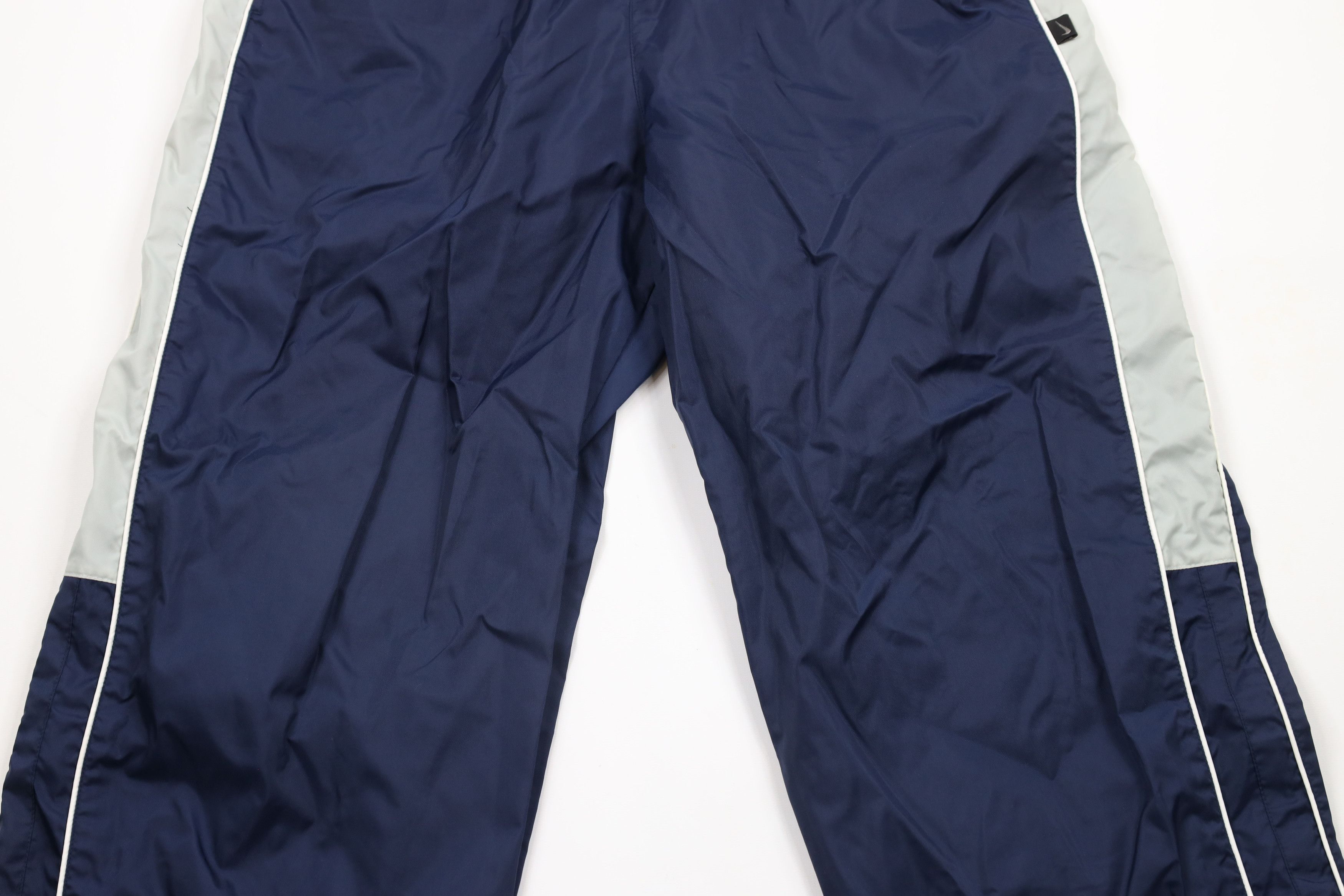 Nike × Vintage Vintage Nike Travis Scott Mini Swoosh Wide Leg Pants Blue Size US 36 / EU 52 - 3 Thumbnail