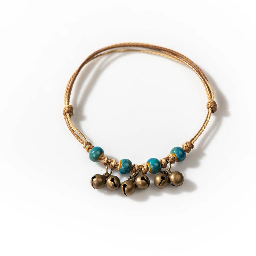 Handmade Small Bell Retro Ceramic Bracelet Handmade Jewelry Gift Size ONE SIZE - 1 Preview