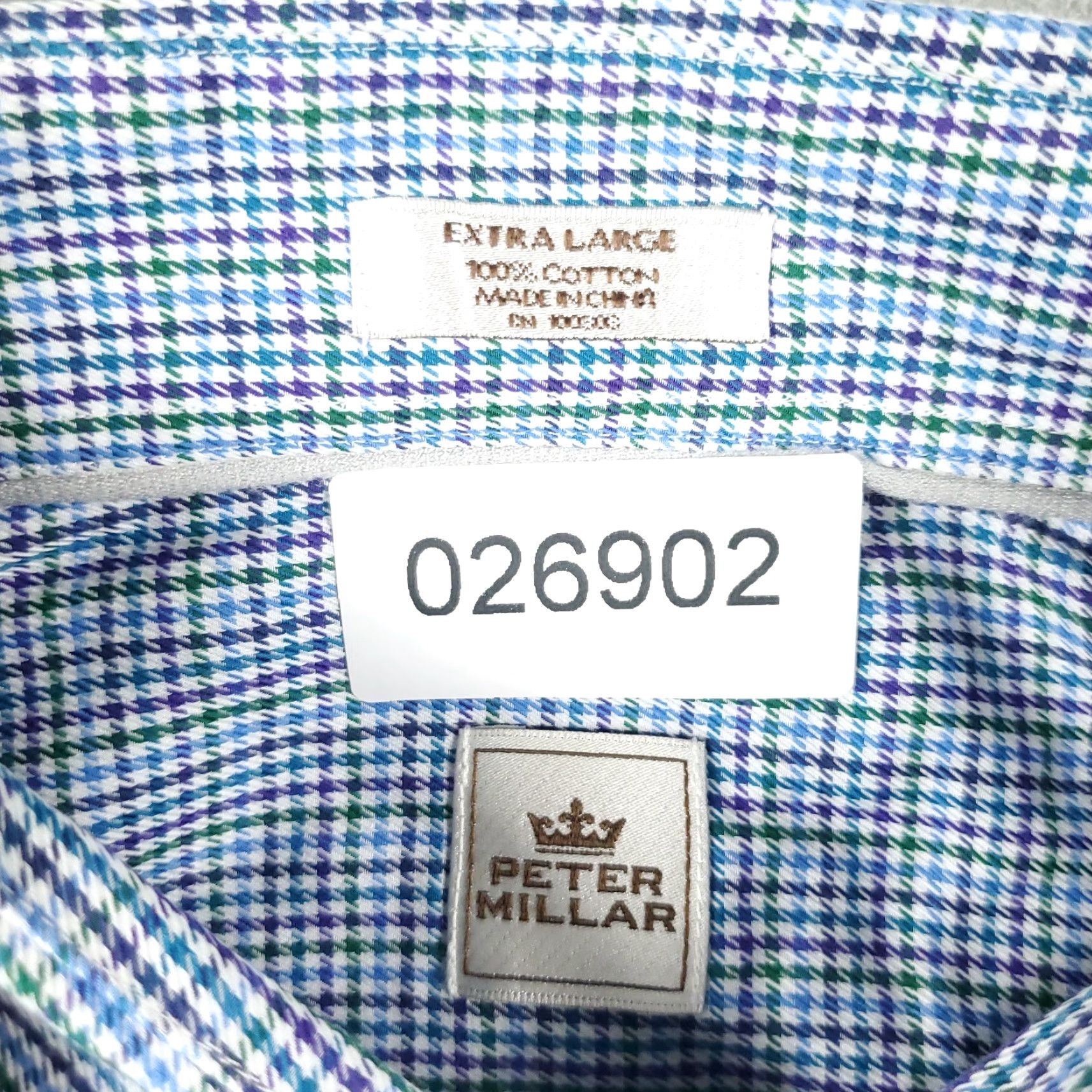 Peter Millar Peter Millar Button-Up Shirt Mens XL Blue Plaid Long Sleeve Casual Size US XL / EU 56 / 4 - 6 Thumbnail