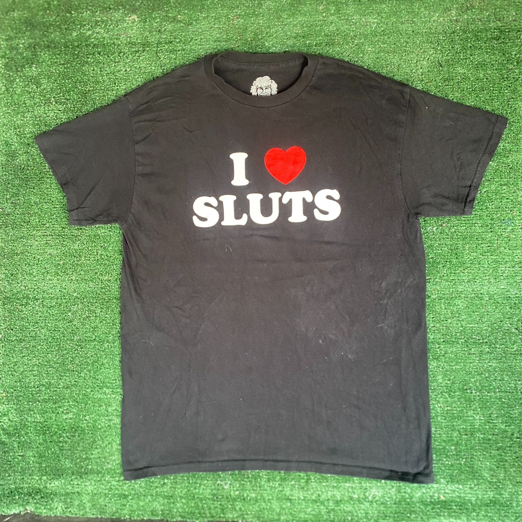 Vintage Vintage Y2K I Love Sluts Shirt Funny Ironic Dirty Humor Tee Size US M / EU 48-50 / 2 - 1 Thumbnail
