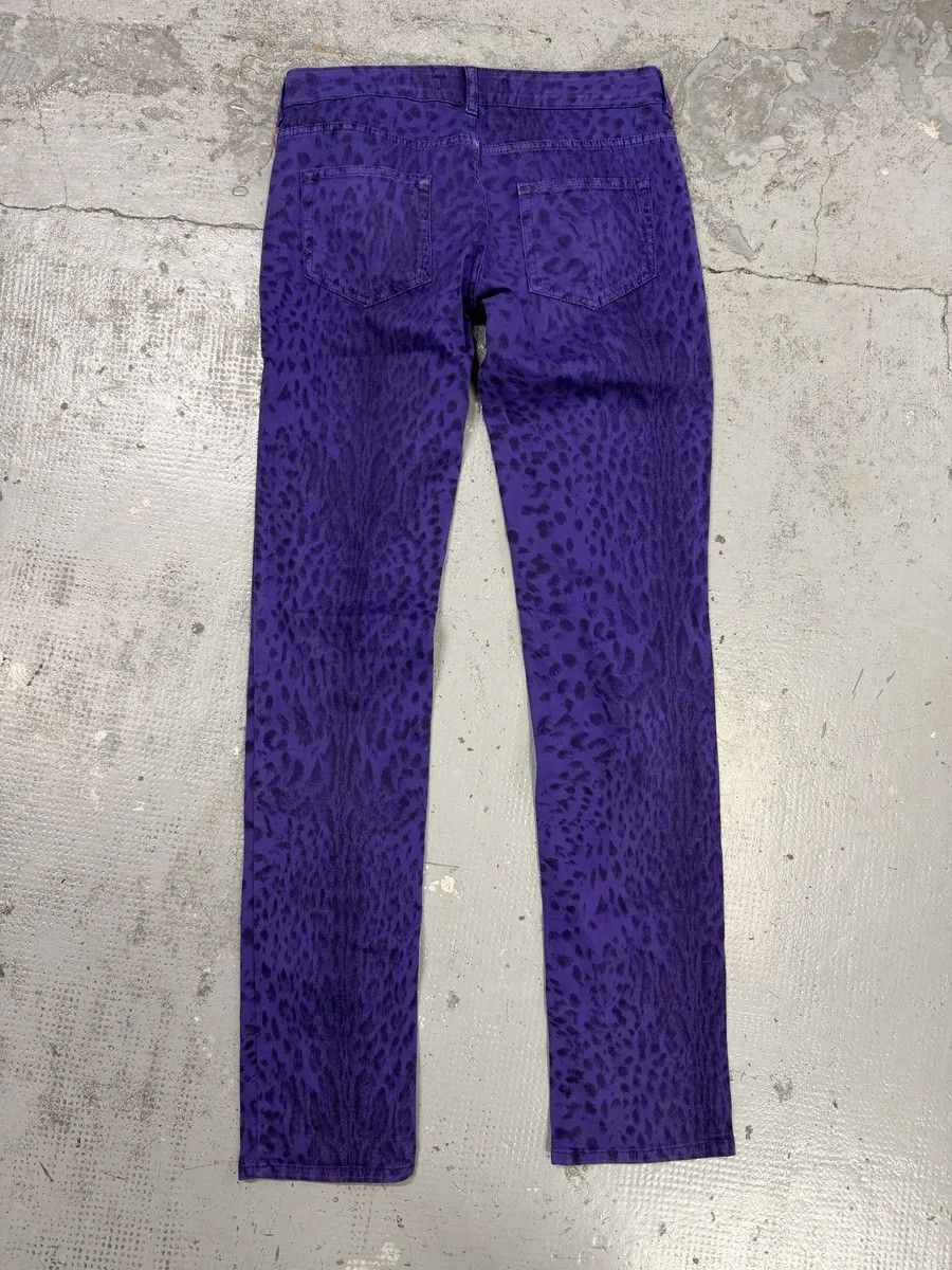Just Cavalli SS2009 Cavalli Leopard Purple & Black Slim Pants Size 26" / US 2 / IT 38 - 9 Thumbnail