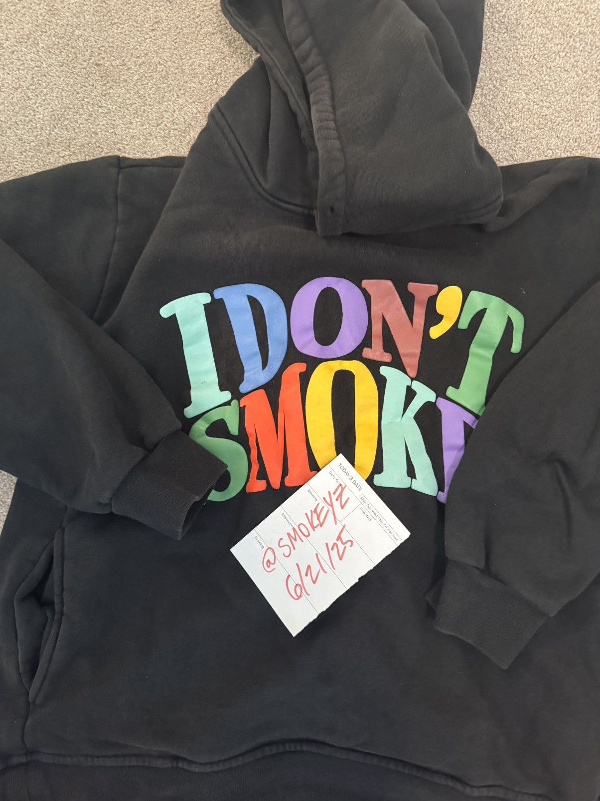 Designer × Other I DON’T SMOKE HOODIE Size US L / EU 52-54 / 3 - 3 Thumbnail