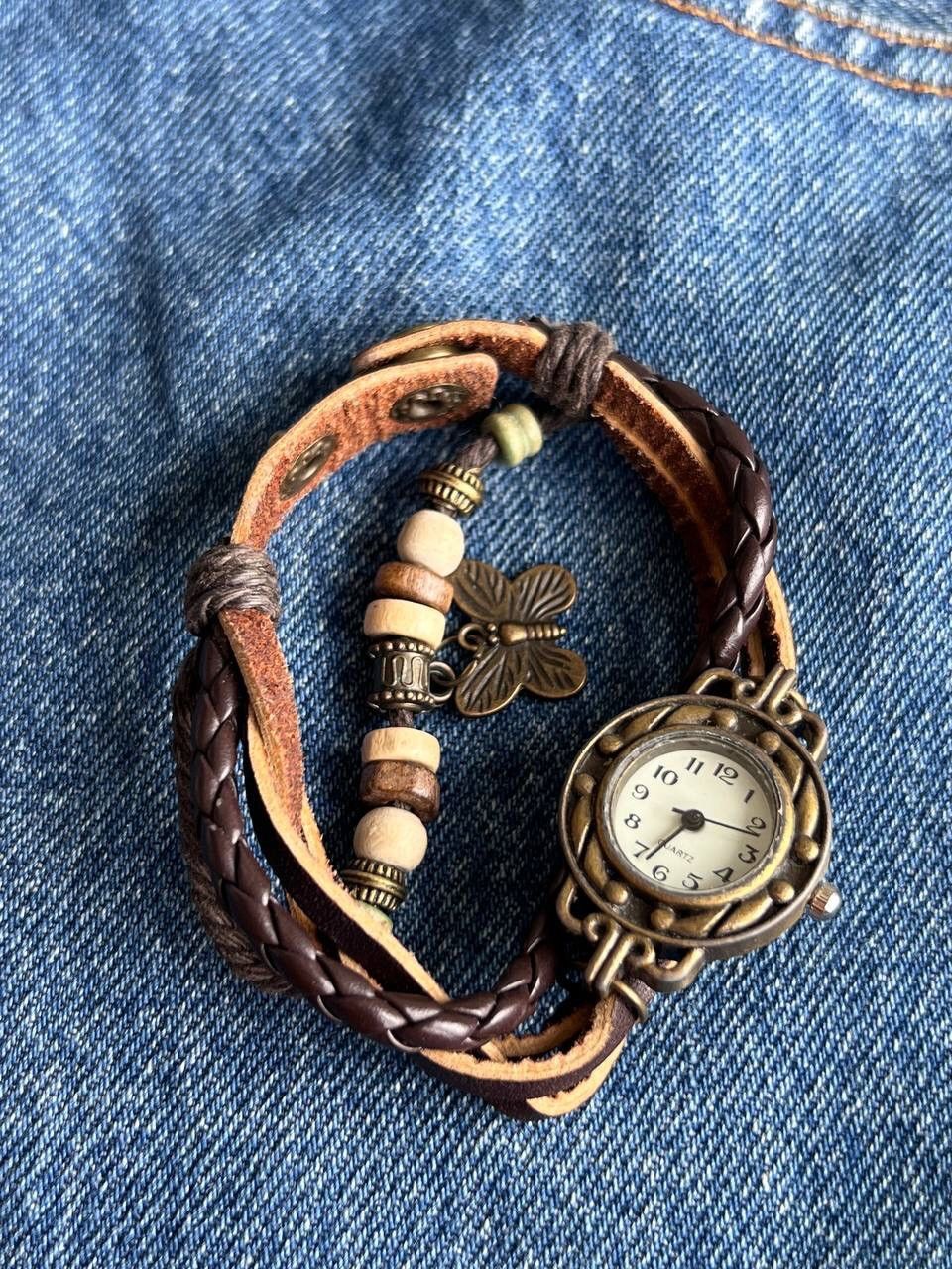 Japanese Brand × Vintage Vintage Japanese style futuristic Watch Brown amulet 🦋 Size ONE SIZE - 3 Thumbnail