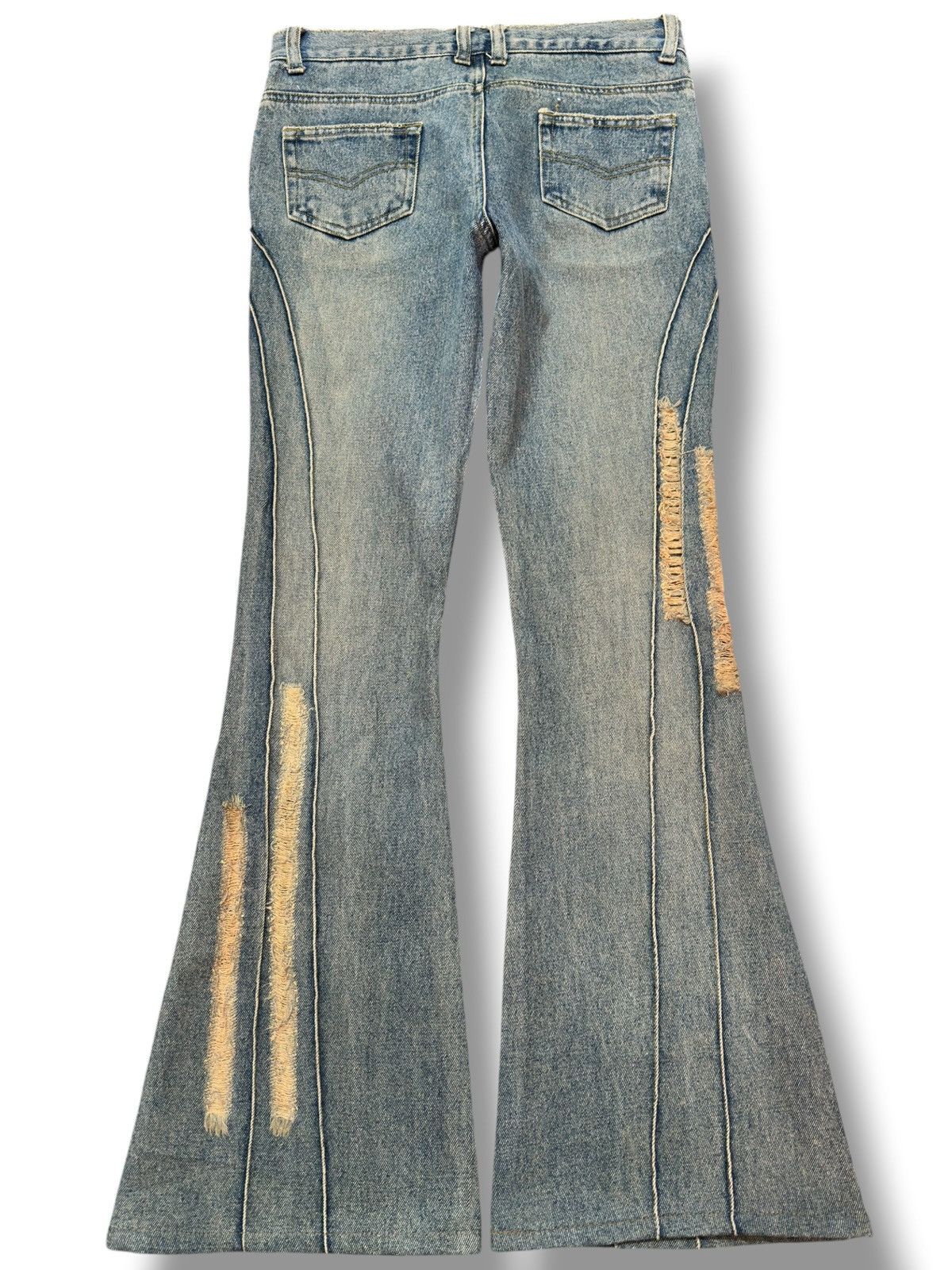 Who Decides War Vintage Japanese Brand Flare Mudwash Distressed Denim Size US 28 / EU 44 - 4 Thumbnail