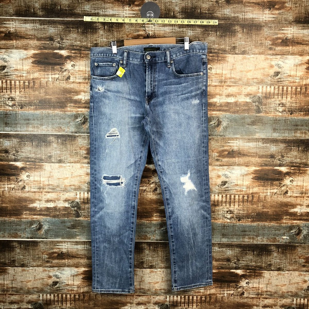 Japanese Brand DL Uniqlo Jeans Distressed Denim Pants #C150 Size US 34 / EU 50 - 1 Thumbnail