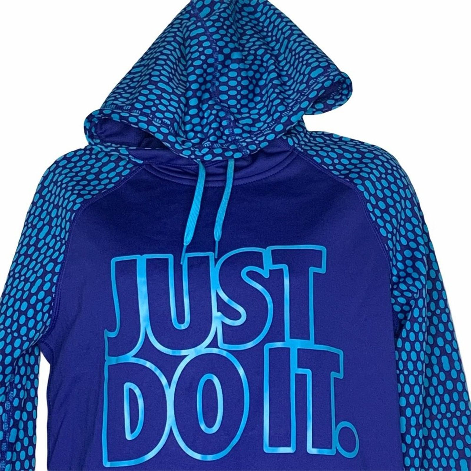 Nike Nike Just Do It Streetwear Blue Hoodie Small Therma Fit Size S / US 4 / IT 40 - 10 Thumbnail