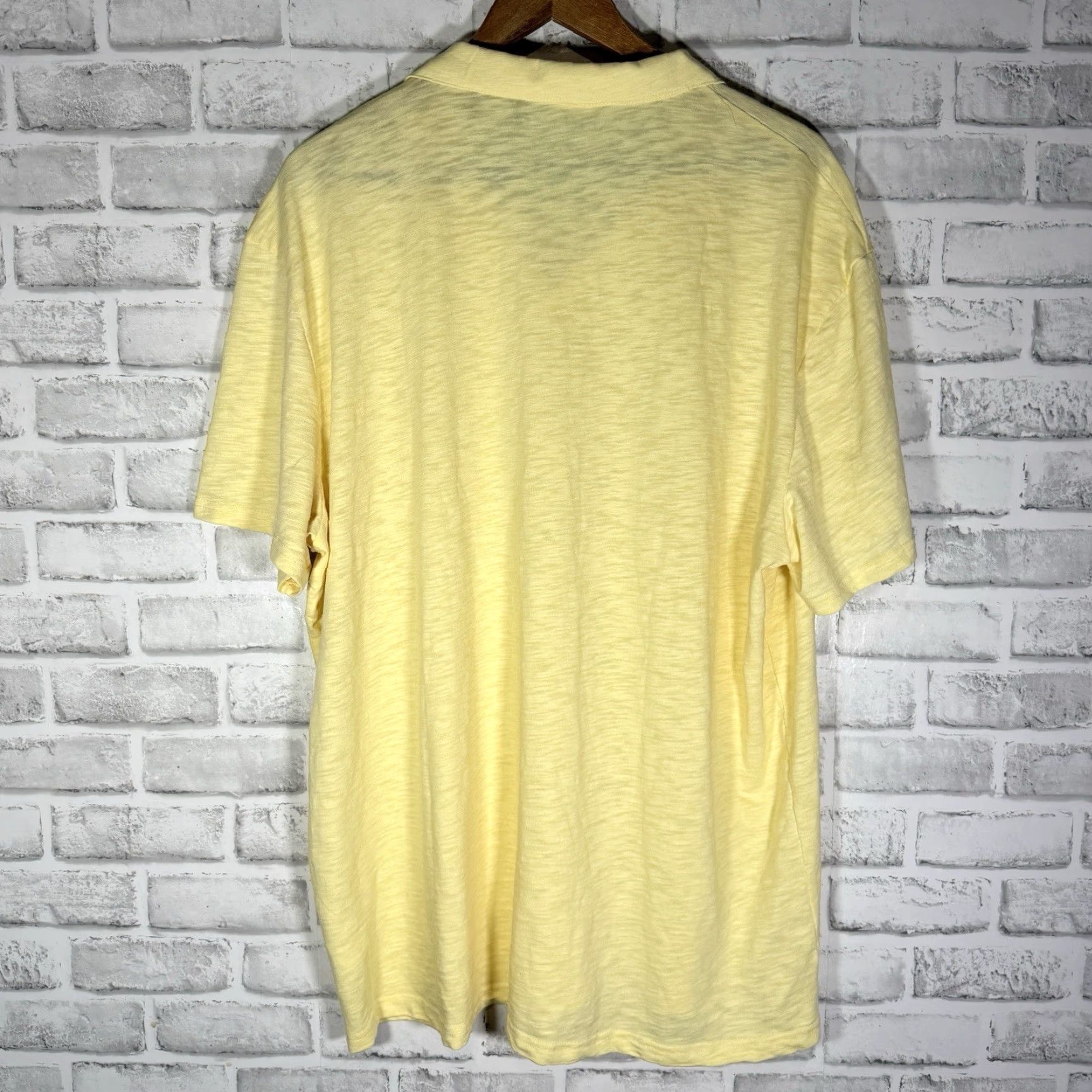 Lucky Brand LUCKY BRAND Venice Burnout Polo Shirt Men's 2XL Yellow Casual Fashion Size US XXL / EU 58 / 5 - 5 Thumbnail