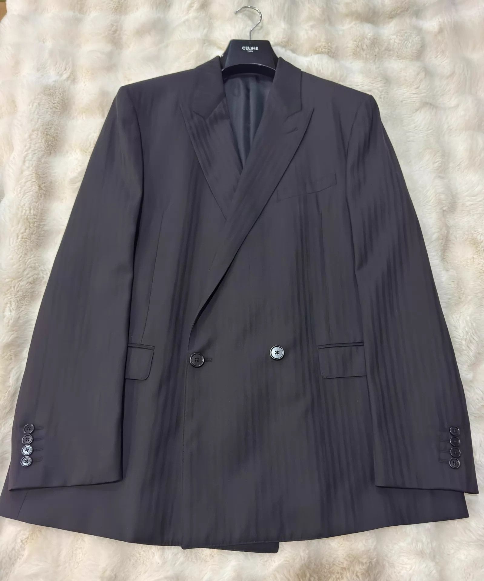 Celine Celine FW22 2-button textured Hedi Slimane men's blazer 52 Size 52R - 8 Thumbnail
