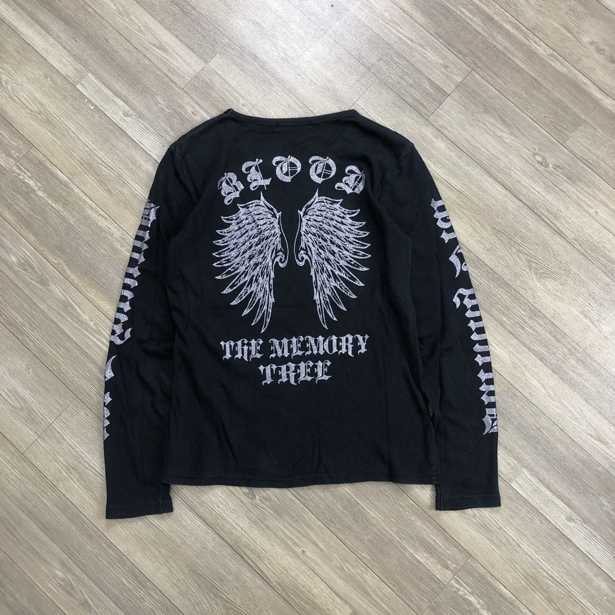 If Six Was Nine × Japanese Brand × Le Grande Bleu (L.G.B.) 2000s Soky Bal Wings Tribal Poem Lgb Style Long Sleeve Size US M / EU 48-50 / 2 - 14 Thumbnail