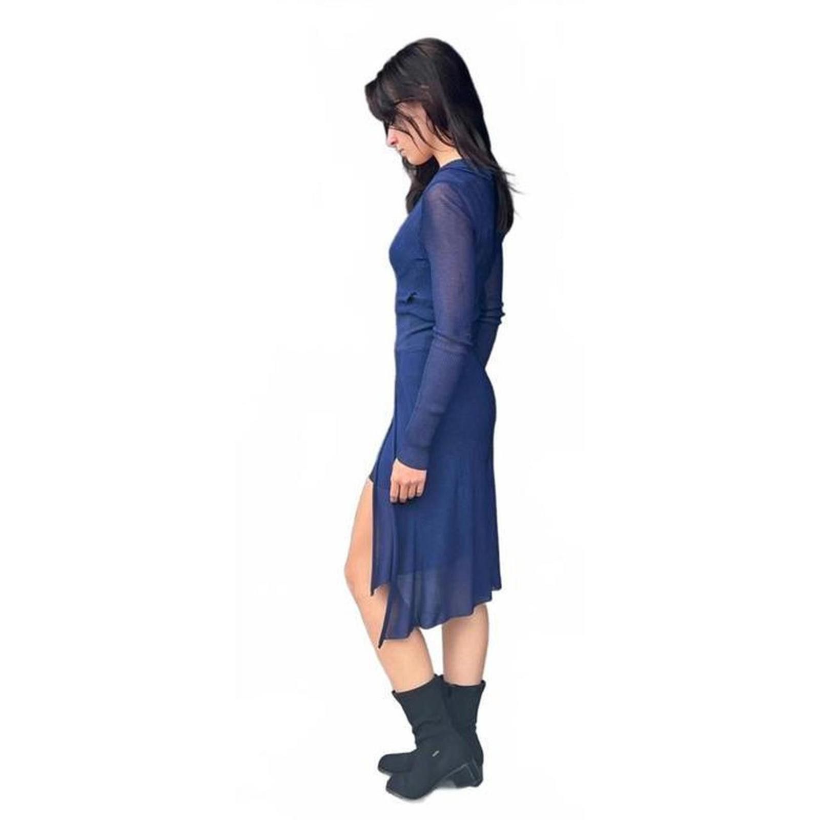 Jacquemus Jacquemus XS Loose Knit Collared Deep V-Neck Dress Size XS / US 0-2 / IT 36-38 - 4 Thumbnail