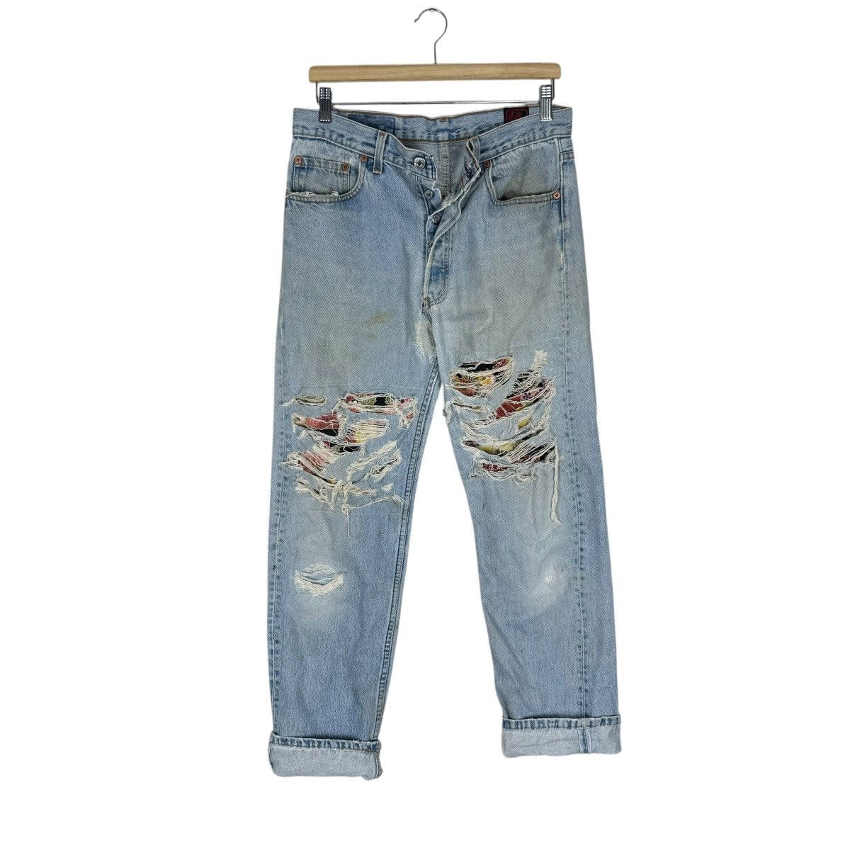 Levi's ☀️LEVI’S 501XX PATCHWORK DENIM JEANS PANTS Size US 34 / EU 50 - 5 Thumbnail