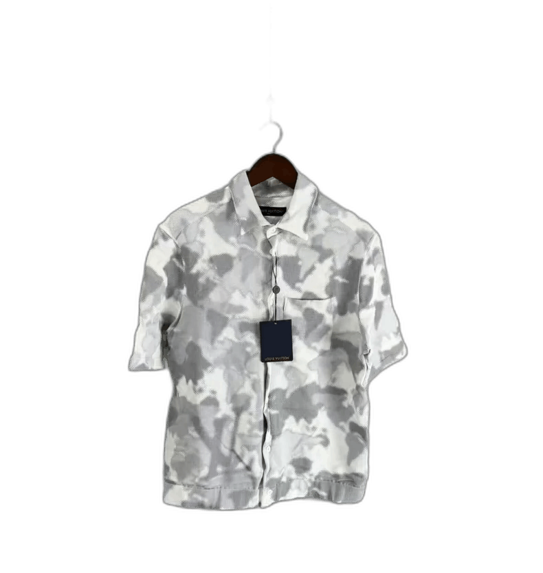 Louis Vuitton Louis Vuitton Gray White Camo Short Sleeve Shirt-2506 Size US M / EU 48-50 / 2 - 1 Thumbnail