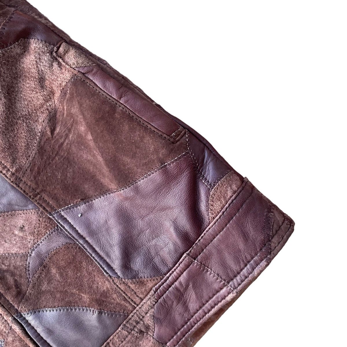 Leather Vintage ASW Patchwork Pigskin Leather Jacket Size M / US 6-8 / IT 42-44 - 13 Thumbnail