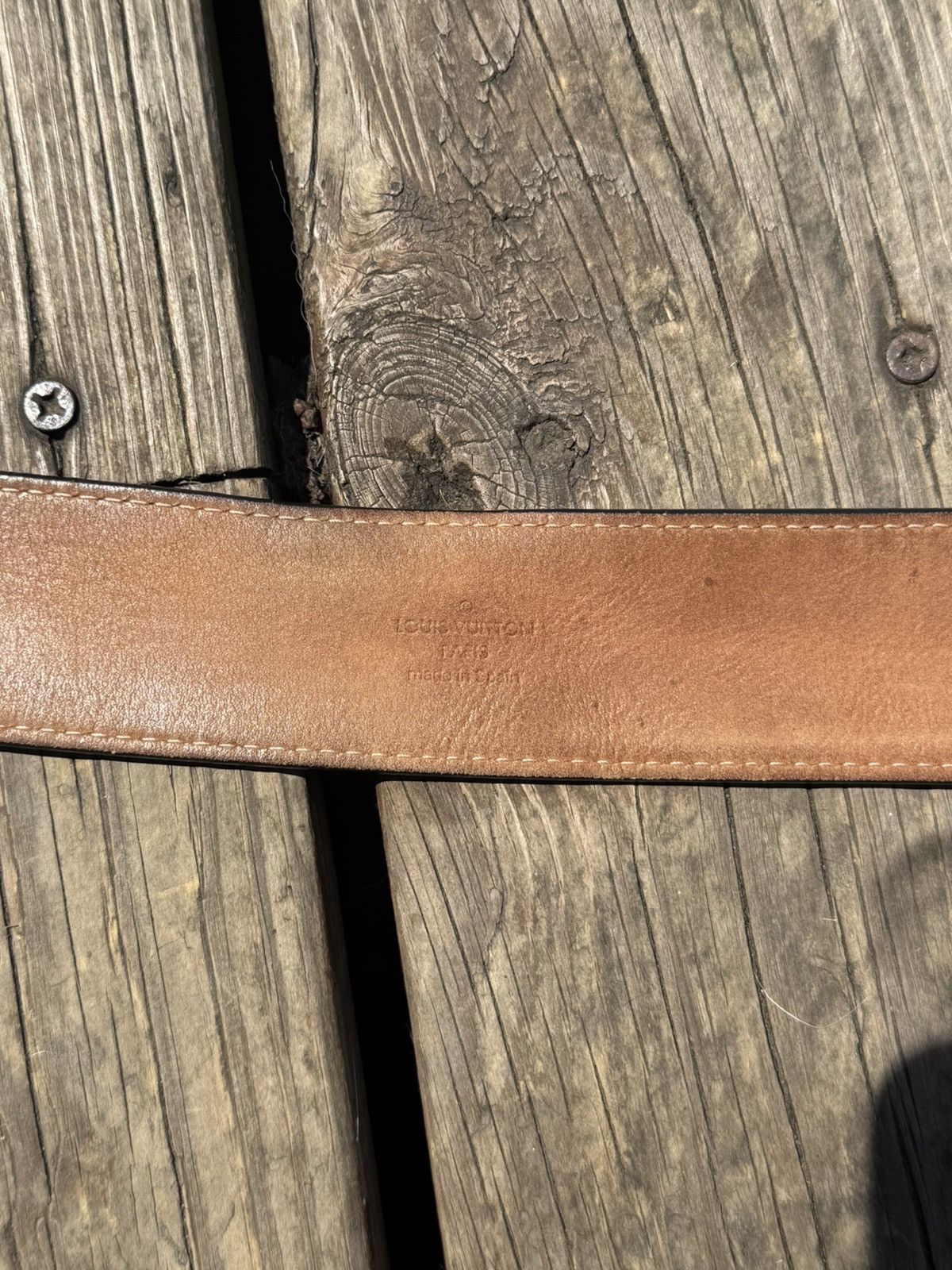 Louis Vuitton Louis Vuitton Traveling Requisites Leather Belt Black Size 36 - 7 Thumbnail