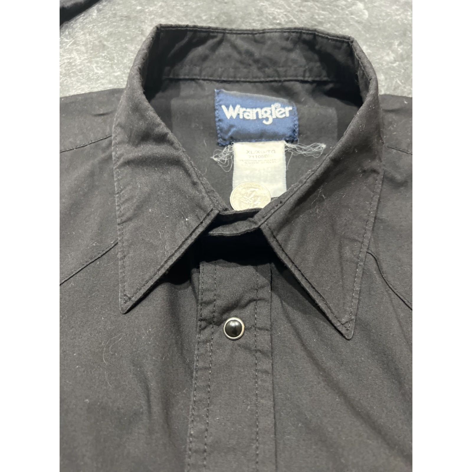 Wrangler VINTAGE Wrangler Pearl Snap Mens XL Rodeo Western Black Long Sleeve Shirt Size US XL / EU 56 / 4 - 6 Thumbnail