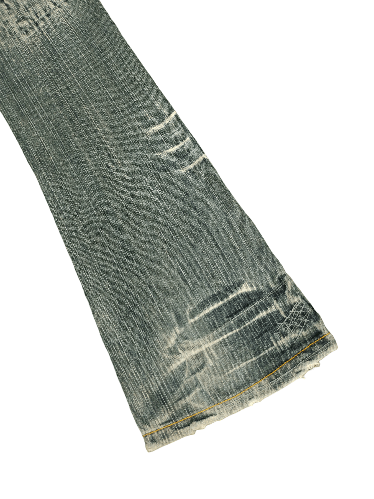 If Six Was Nine Flare Jeans FS Studded Distress Faded Boot Cut Y2k Mudmax Size US 30 / EU 46 - 18 Thumbnail