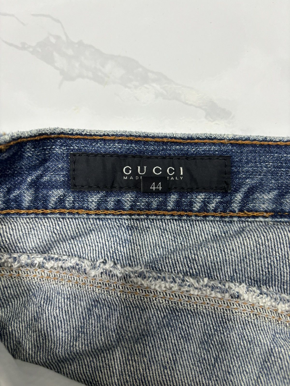 Grailed × Gucci ARCHIVAL GUCCI DISTRESSED DENIM CROPPED JEANS Size US 30 / EU 46 - 8 Thumbnail