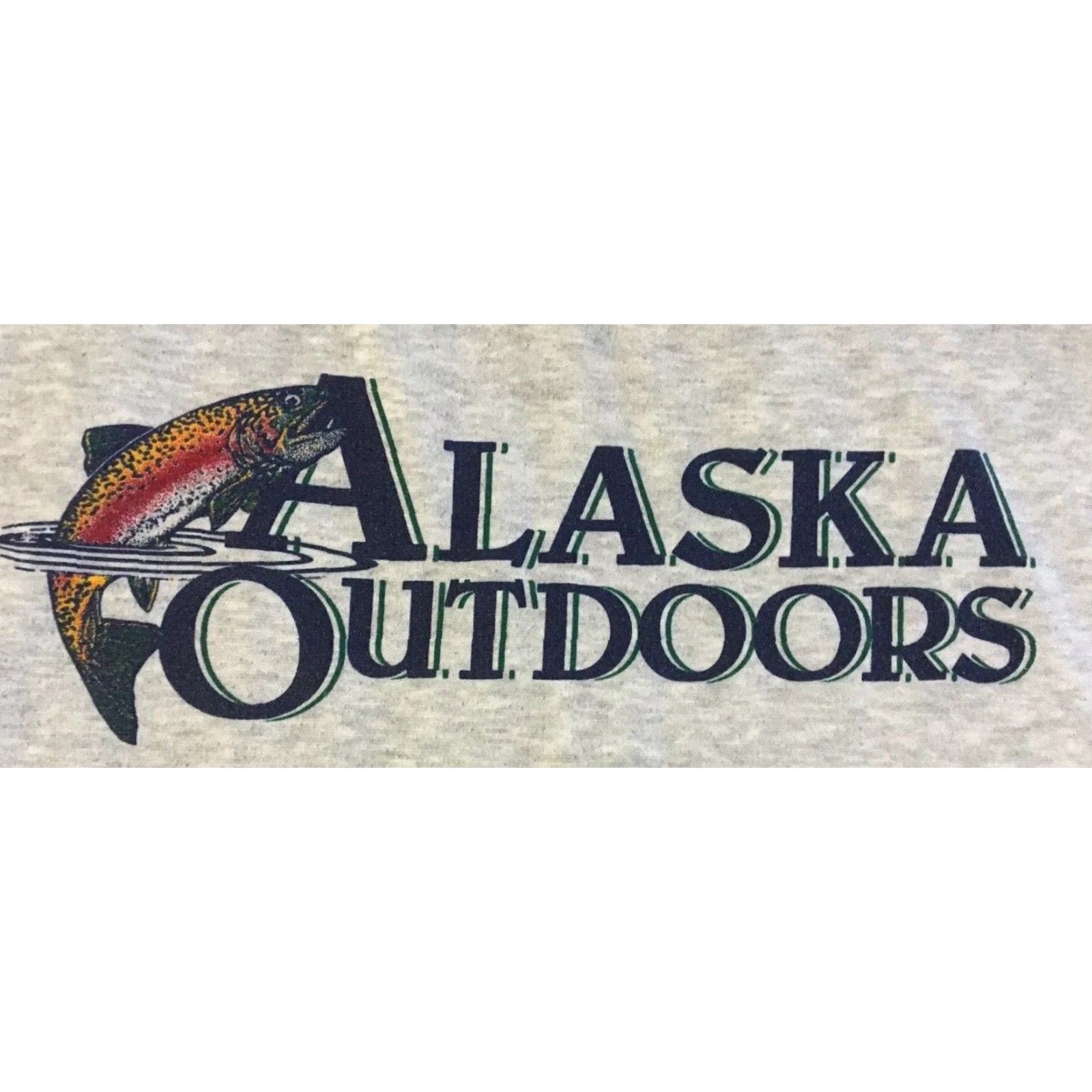 Vintage Vtg 90s Alaska Outdoors Faded Sweatshirt XL Fish Nature Snowboard Ski Grunge 80s Size US XL / EU 56 / 4 - 2 Thumbnail