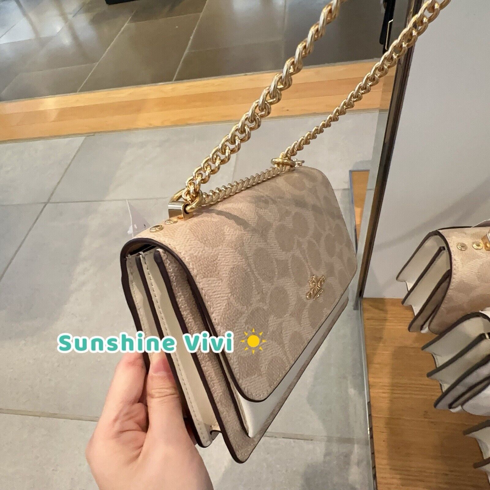 Coach NWT Coach Mini Klare Crossbody Bag CW206 Gold/Sand/Chalk Size ONE SIZE - 2 Thumbnail