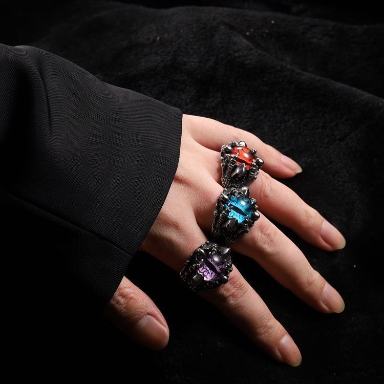 Jewelry Skull Eye Modern Jewelry Rings Open Chrome Ring (Size 7-13) Size ONE SIZE - 3 Thumbnail