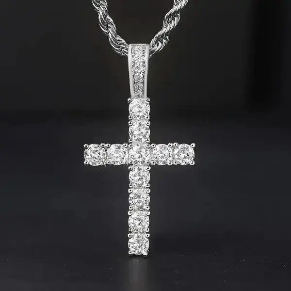 Jewelry 60Cm Twisted Chain Cross Necklace Size ONE SIZE - 6 Thumbnail