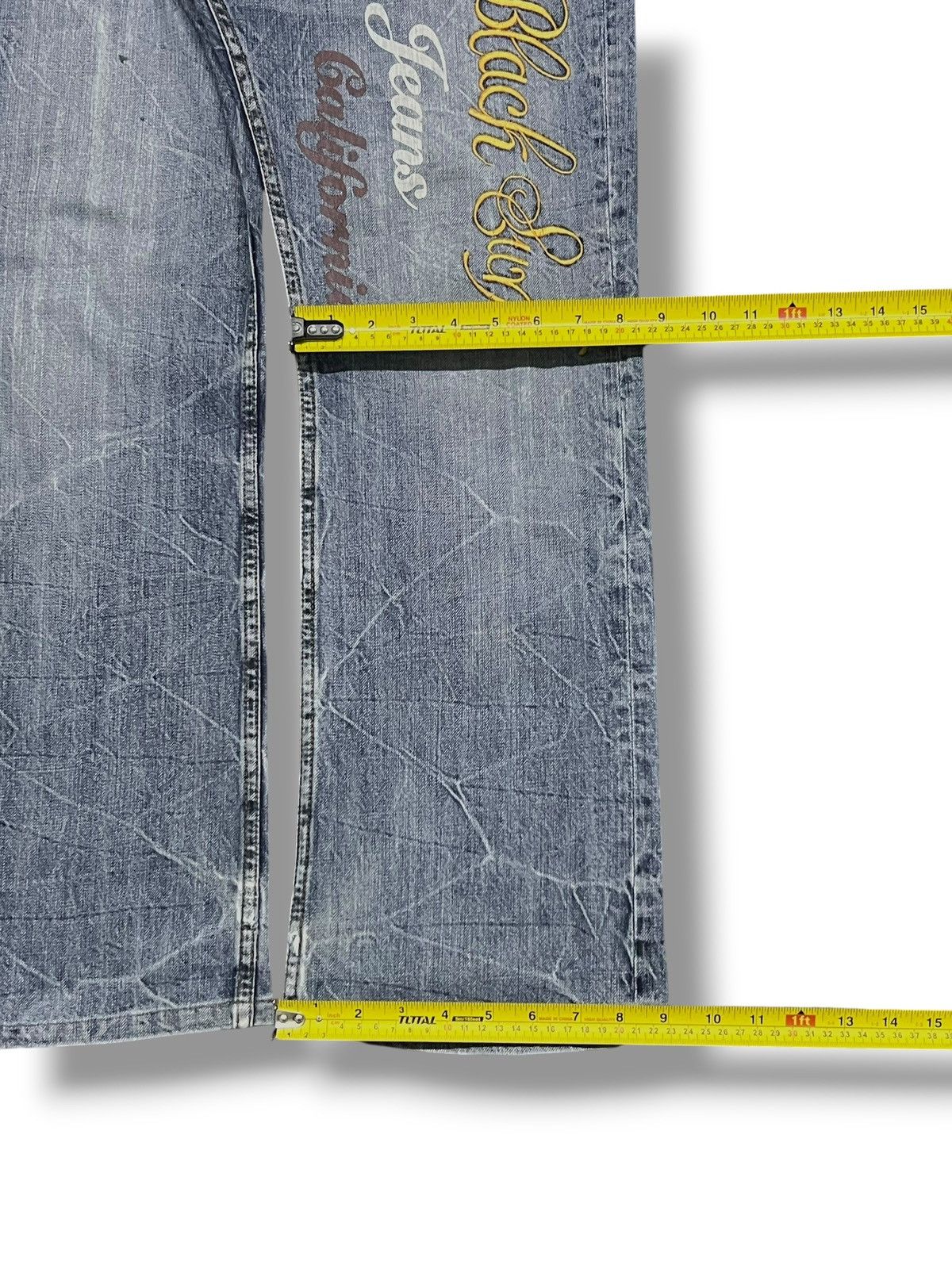 Japanese Brand Bootcut Vintage Oririn Jeans - Faded Thunder Wash,Distressed Size US 32 / EU 48 - 13 Thumbnail