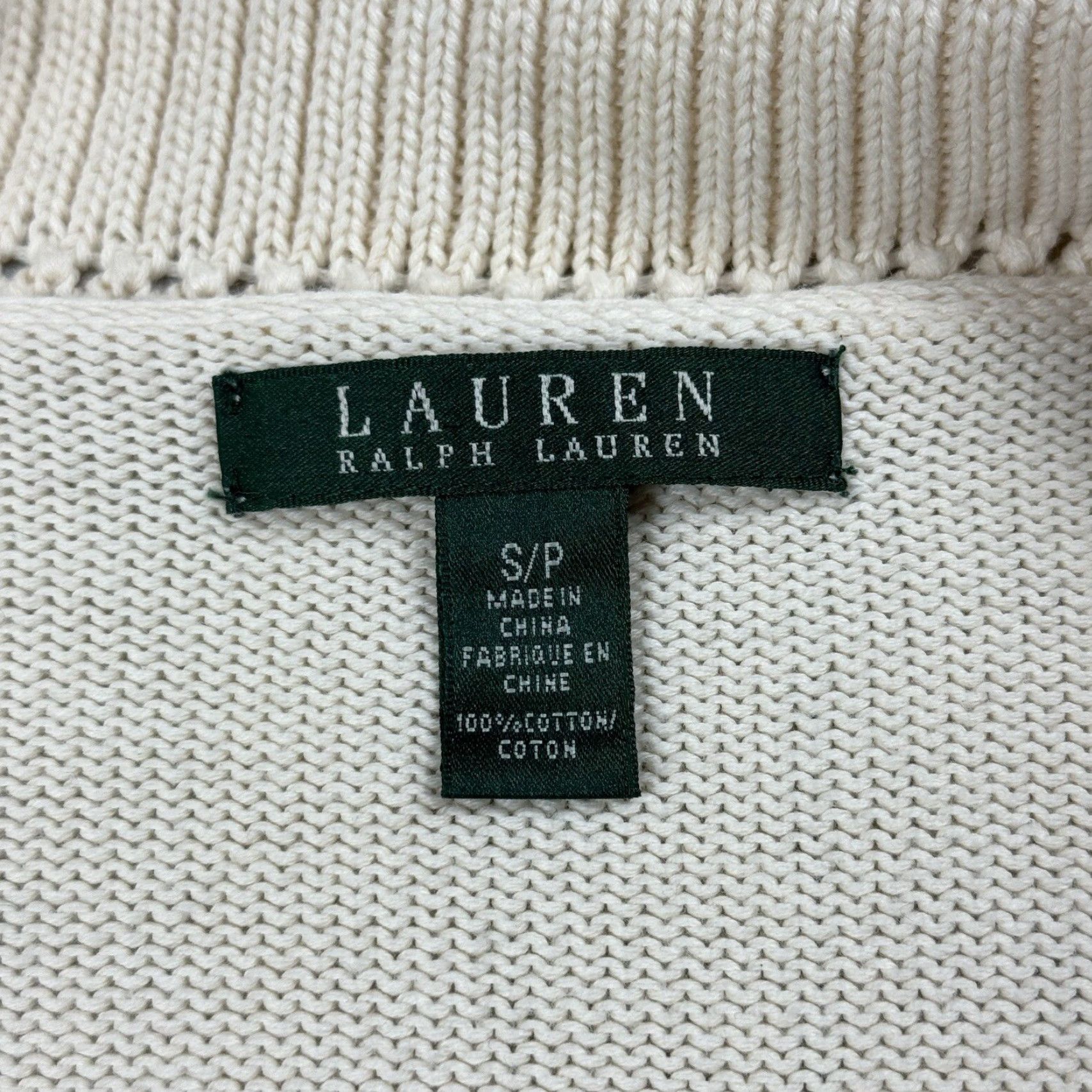 Ralph Lauren VINTAGE Lauren Ralph Lauren Ivory 4-Button Knit Cardigan Sweater Size S Womens Size S / US 4 / IT 40 - 6 Thumbnail