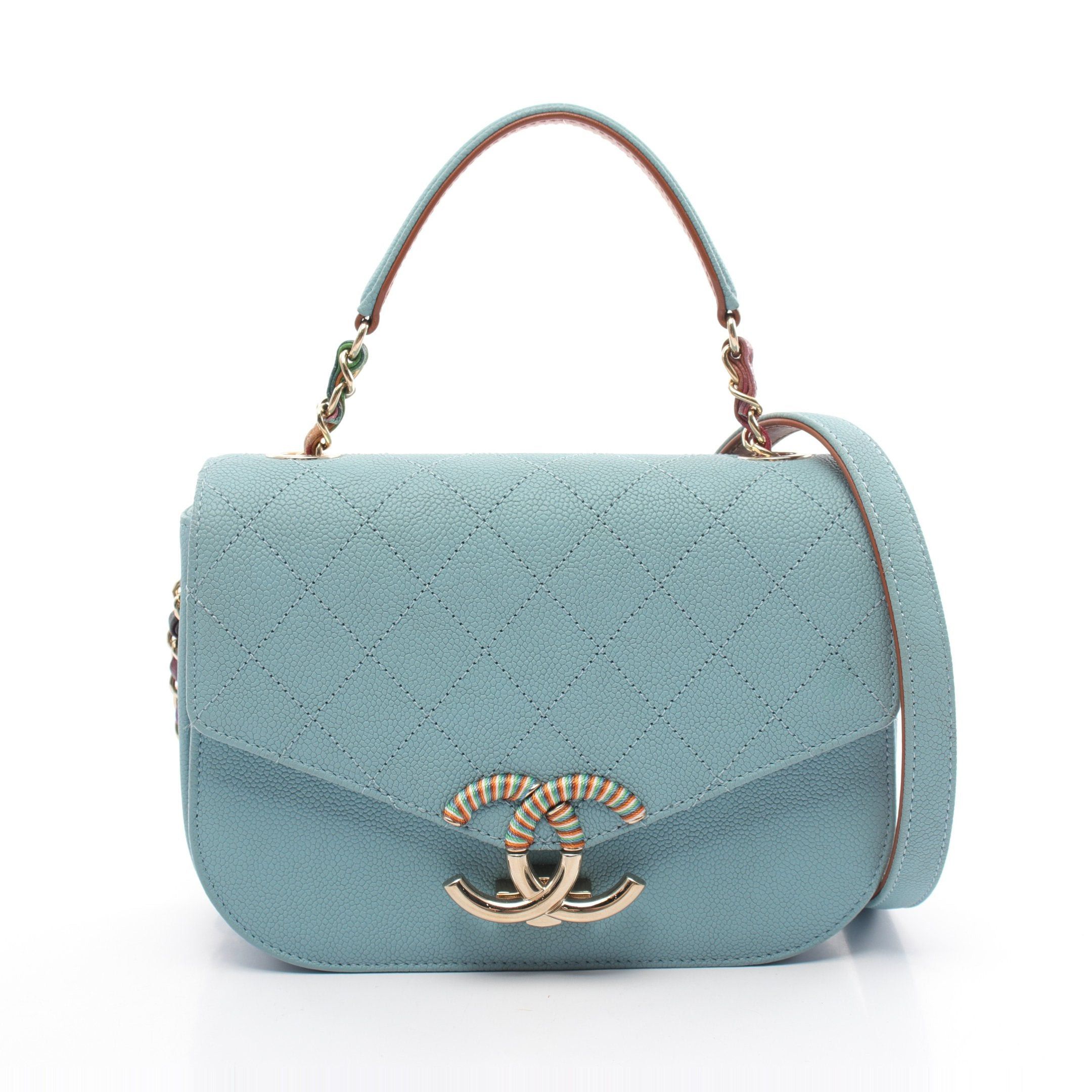 Chanel Chanel Matelasse Chain Shoulder Bag Caviar Skin Blue Gray Multicolor Gold Hardware Size ONE SIZE - 1 Thumbnail