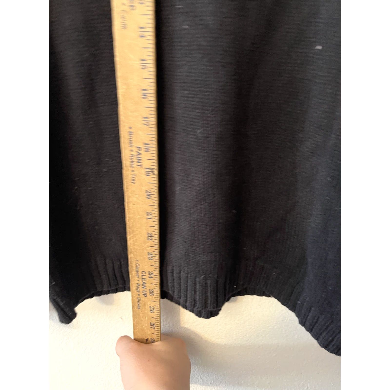 Vintage KATE HILL Women’s Pullover 1/4 Zip Long-sleeve Top Black Petite Medium PM Velour Cotton Polyester Casual Activewear Womens Size M / US 6-8 / IT 42-44 - 4 Thumbnail