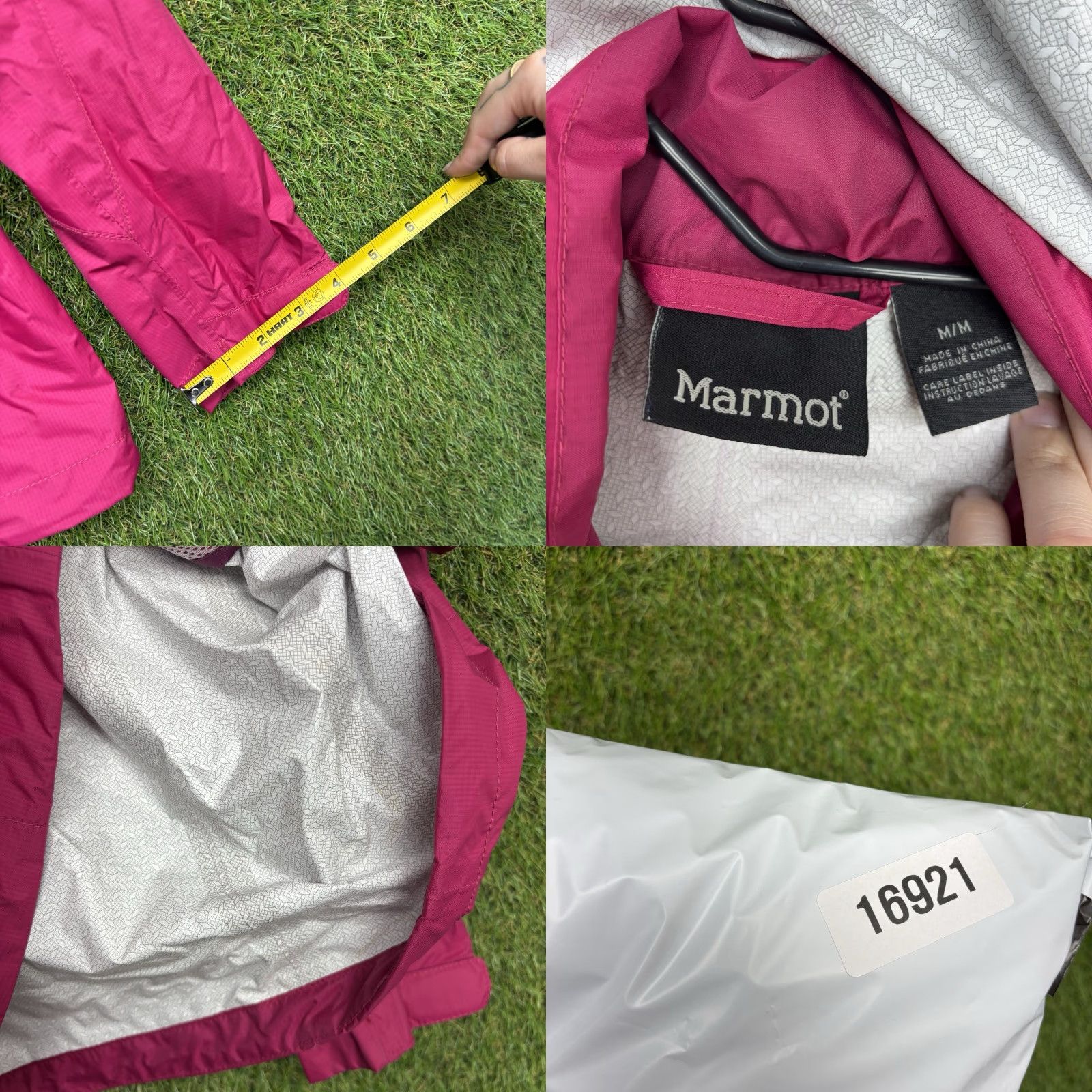 Marmot Marmot Jacket Womens Medium Pink Hooded Puffer Coat Outdoors Shell Rain Hiking Size M / US 6-8 / IT 42-44 - 8 Thumbnail