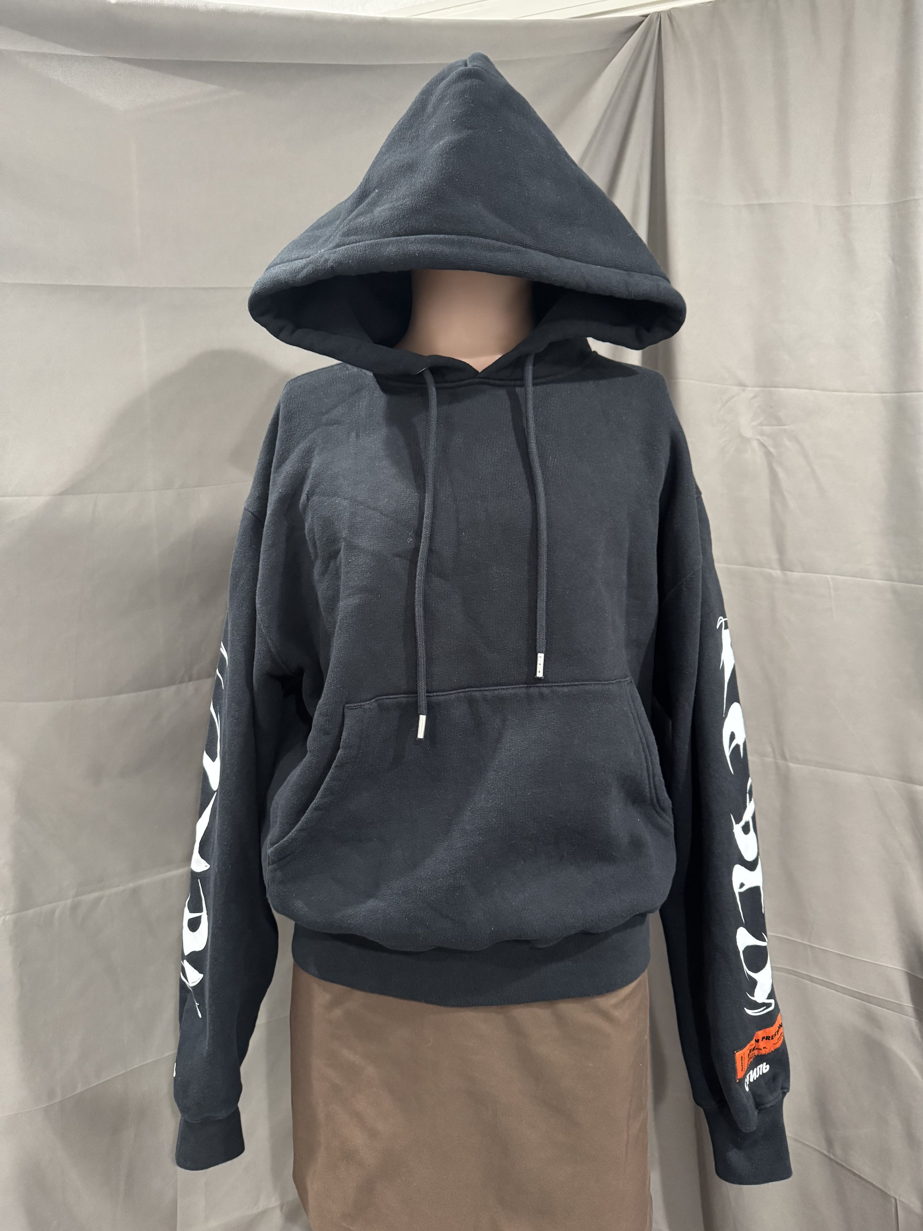 Heron Preston HP Brush Black Hoodie size Small