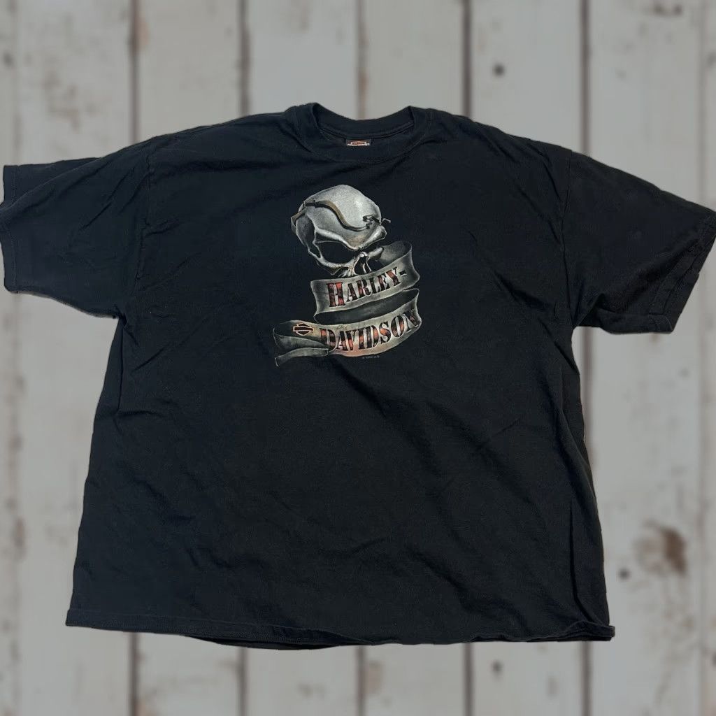 Harley Davidson Harley-Davidson American Legend Tee Shirt 3XL Men Beach Biker Motorcycle Kathy Kitty Hawk NC USA Made Multicolor Cotton Crew Neck Short Sleeve Size US XXL / EU 58 / 5 - 1 Thumbnail